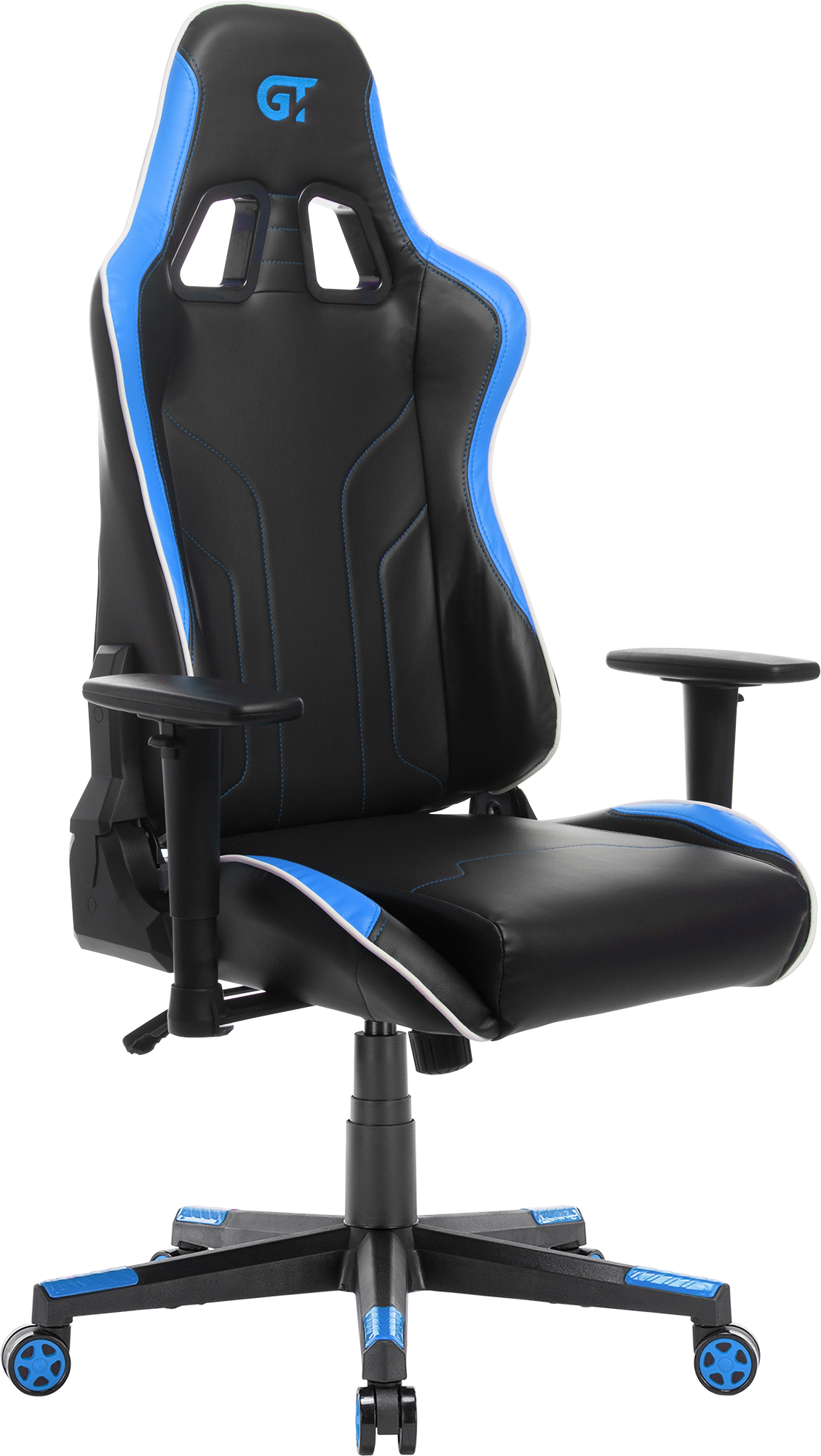 Геймерское кресло GT Racer черное с синим (X-2528 Black/Blue) - фото 5