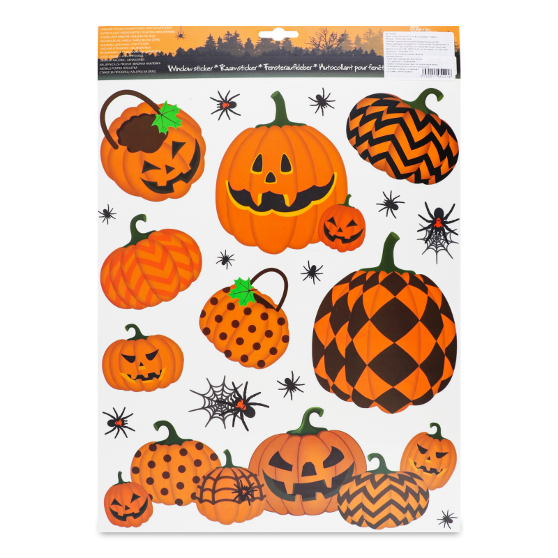 Стикеры Offtop, Хеллоуин Тыква, 30x42 см (856148) - фото 1