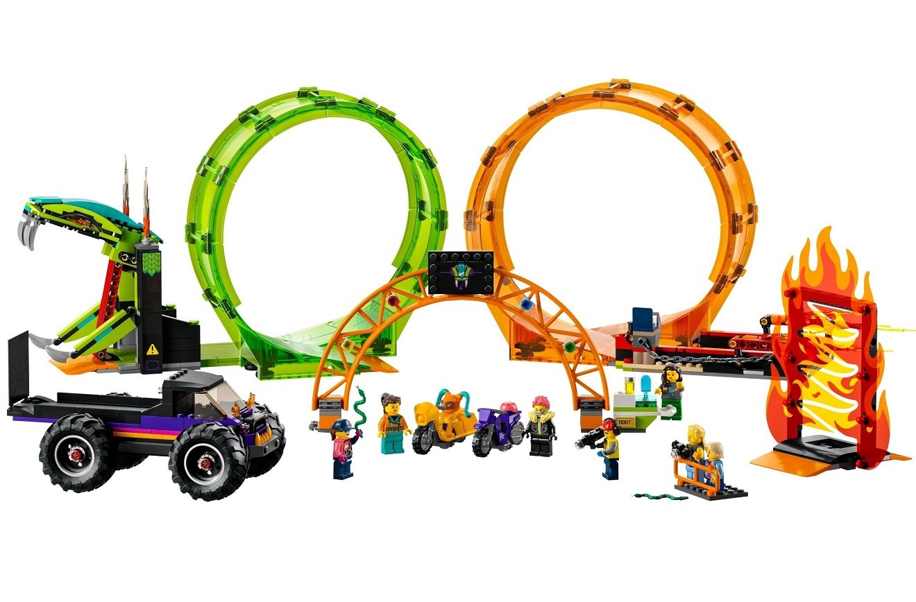 Конструктор LEGO City Двойная петля Арена для трюков, 598 деталей (60339) - фото 8