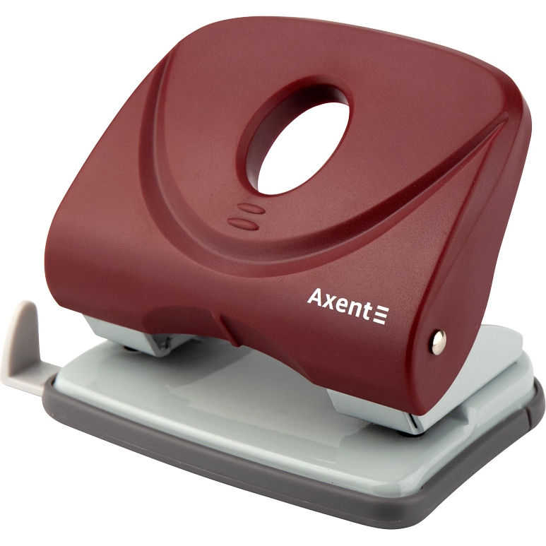 Діркопробивач для паперу Axent Welle-2 з пластиковим верхом 30 аркушів червоний (3830-06-A) - фото 1