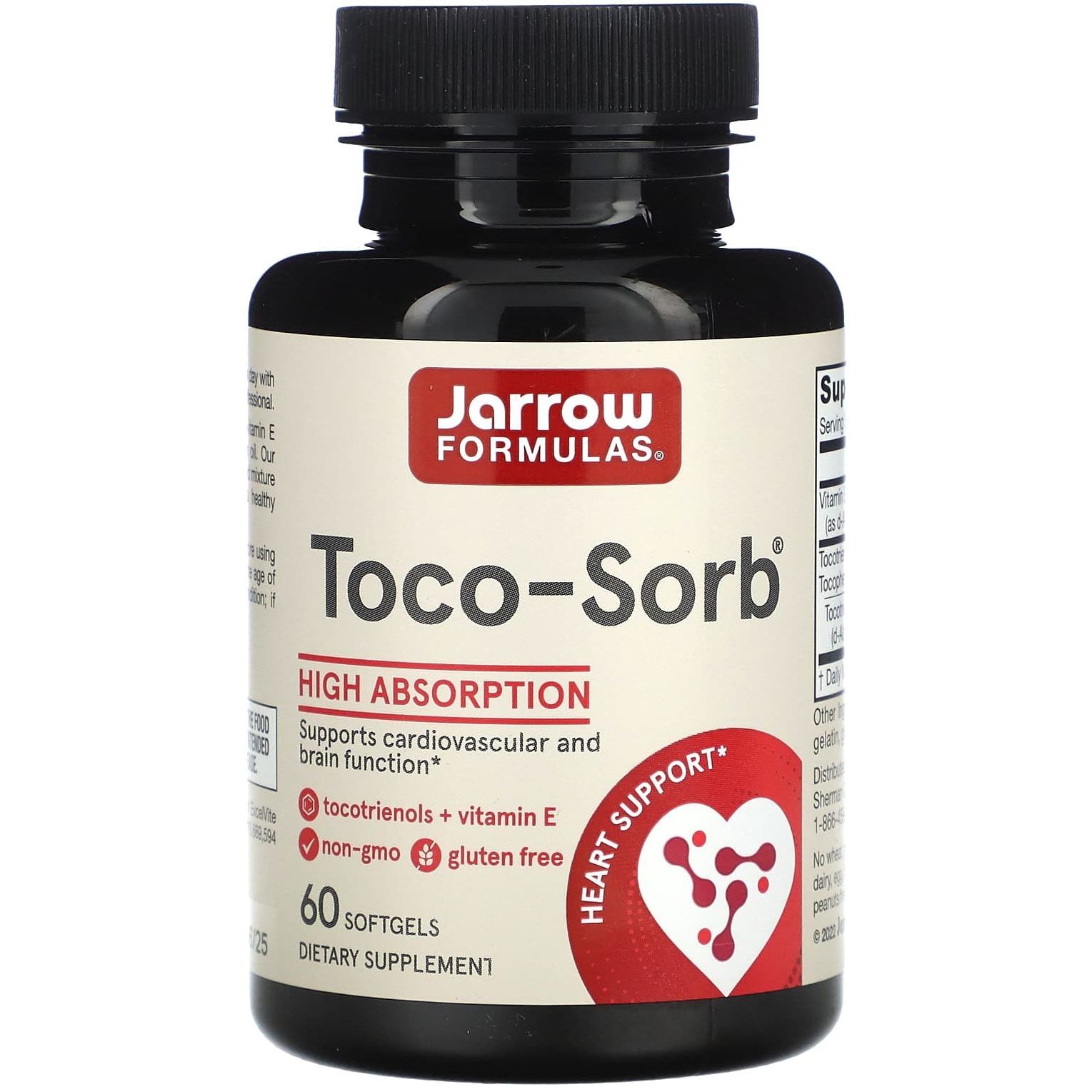 Токотрієнол та Вітамін E Jarrow Formulas Toco-Sorb 60 гелевих капсул - фото 1