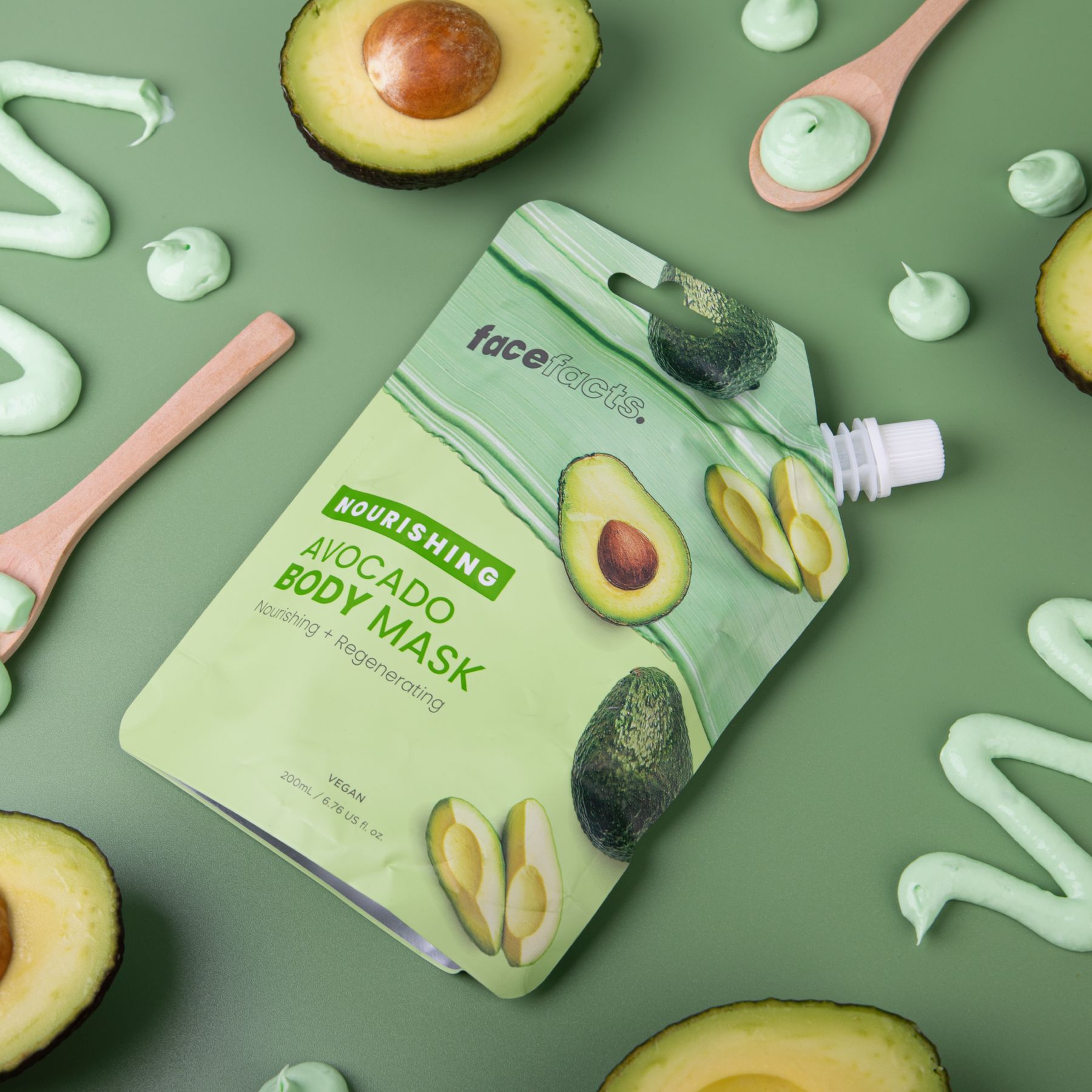 Живильна грязьова маска для тіла Face Facts Nourishing Avocado Body Mask 200 мл - фото 3