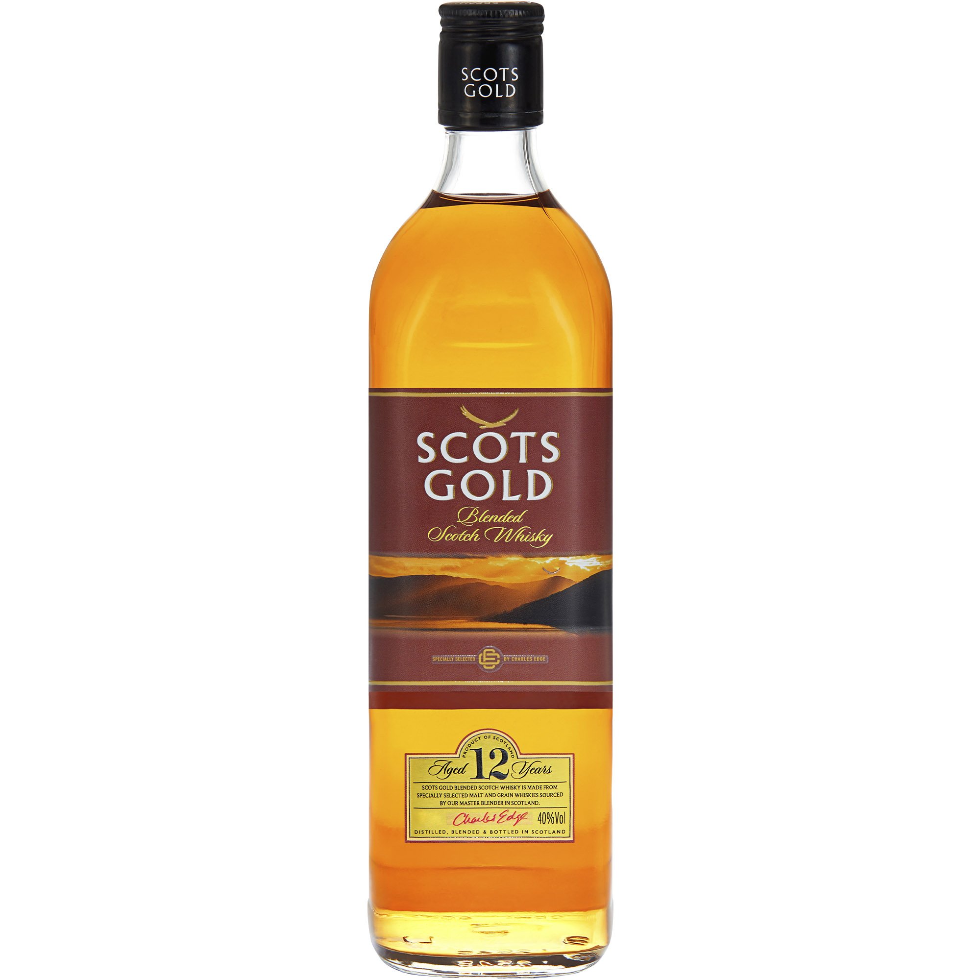 Виски Scots Gold 12 yo Blended Scotch Whisky 40% 1 л - фото 1