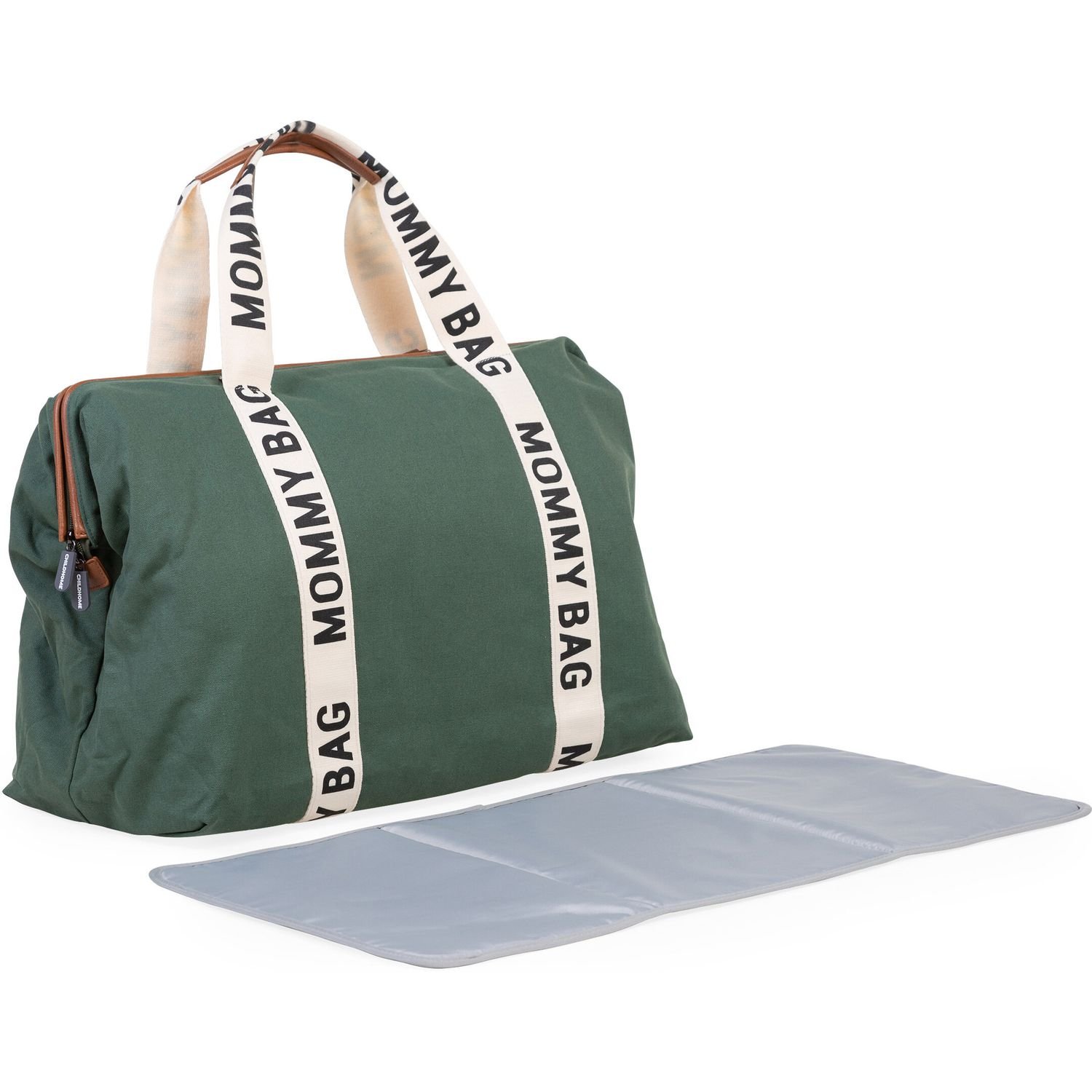 Сумка Childhome Mommy bag Signature - Canvas Green, зеленая (CWMBBSCGR) - фото 6