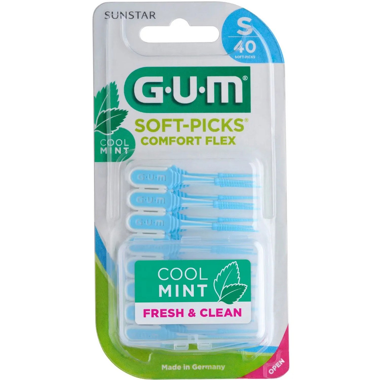 Набор межзубных щеток GUM Soft Picks Comfort Flex Mint маленький 40 шт. - фото 1