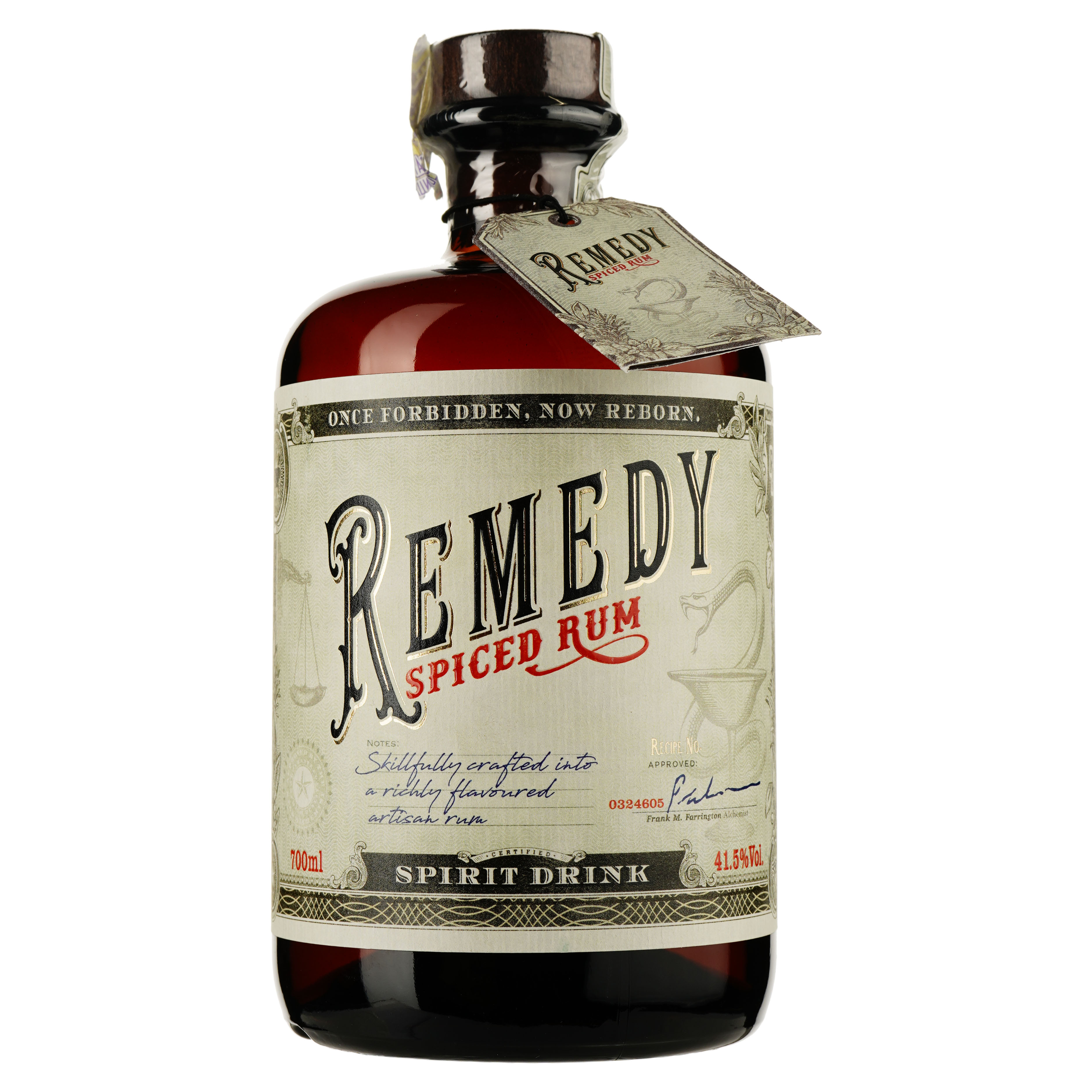 Напиток на основе рома Centenario Remedy Spiced Rum, 41,5%, 0,7 л (874717) - фото 1