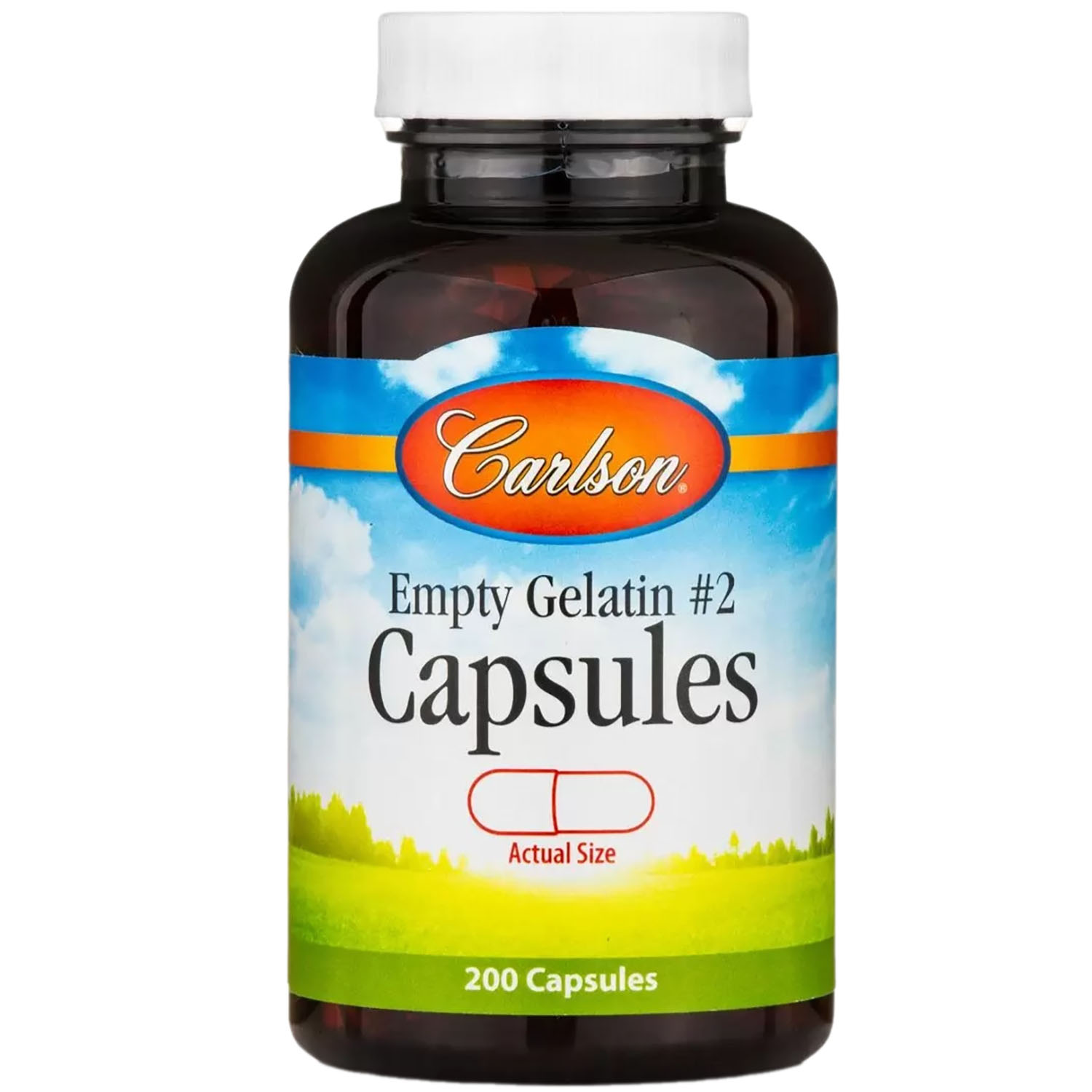 Пустые желатиновые капсулы Carlson Empty Gelatin Capsules #2 маленькие 200 шт. - фото 1