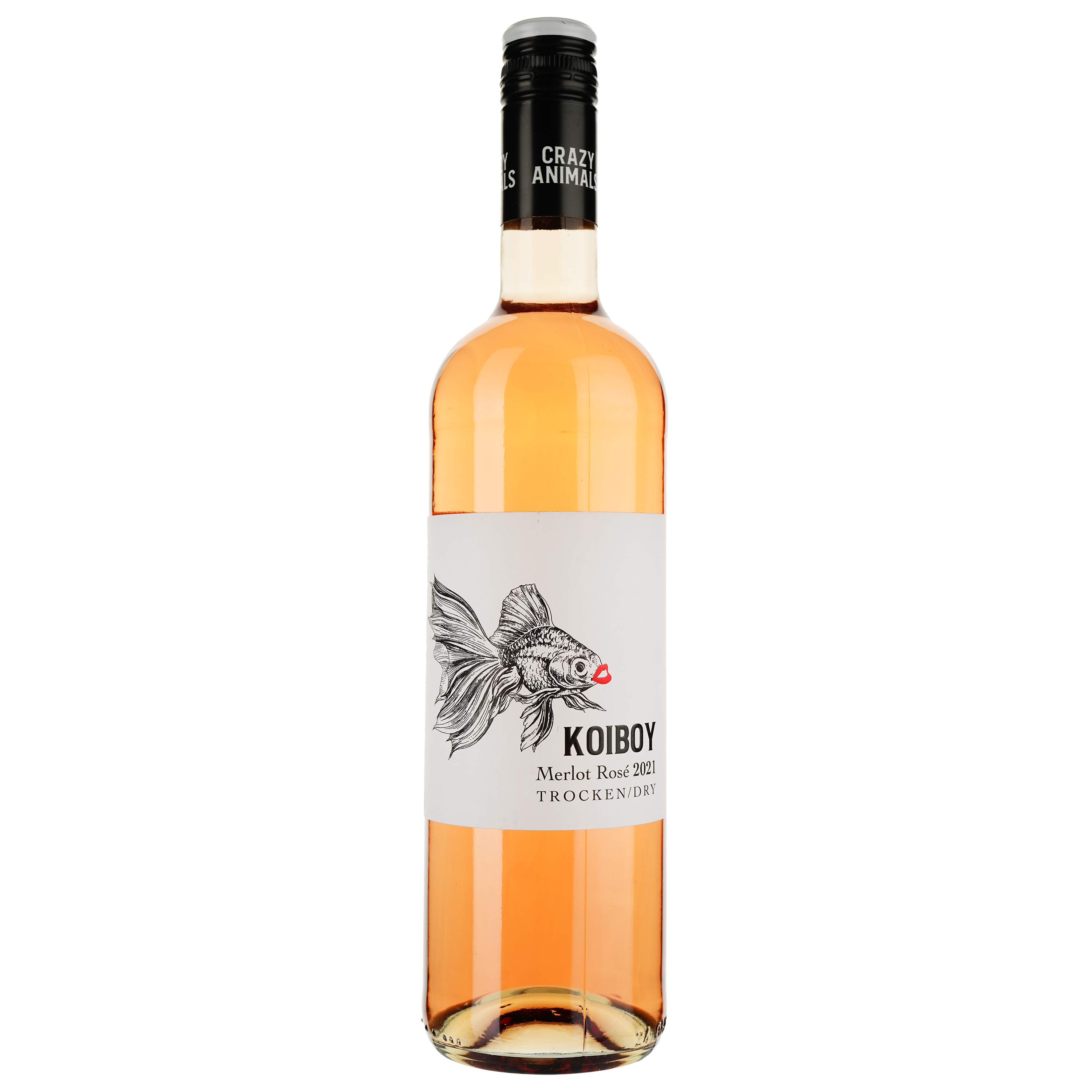 Вино Crazy Animals Koiboy Merlot Rose розовое сухое, 0,75 л, 12% (839497) - фото 1