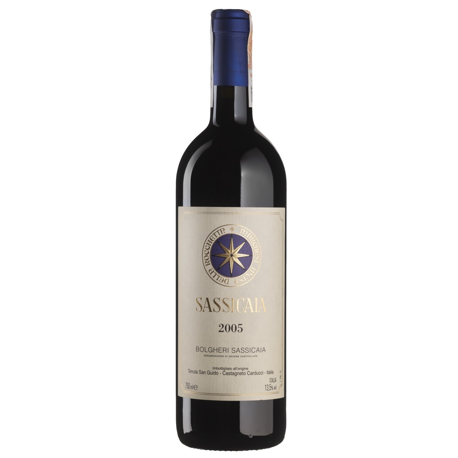 Вино Tenuta San Guido Sassicaia 2005 Bolgheri, красное, сухое, 13,5%, 0,75 л - фото 1