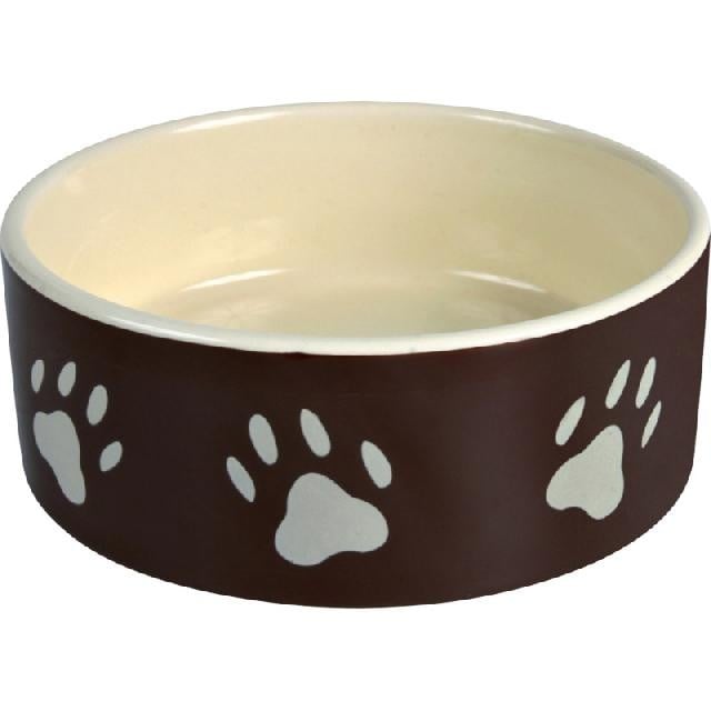 Миска для собак Trixie керамічна, 0,3 л / 12 см, коричневий (24531) - фото 1