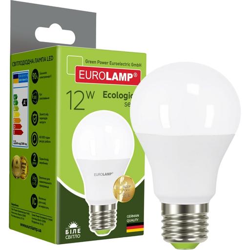 Светодиодная лампа Eurolamp LED Ecological Series, A60, 12W, E27, 4000K (LED-A60-12274(P)) - фото 1