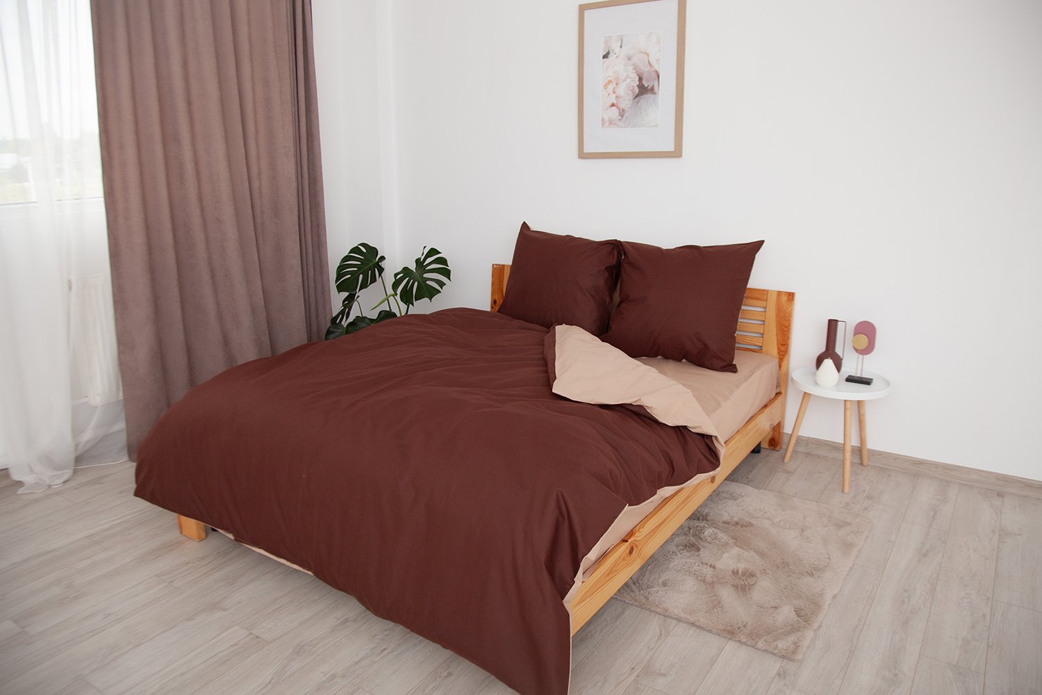 Комплект постельного белья ТЕП Happy Sleep Природный Янтарь семейный бежево-коричневый (2-03797_26399) - фото 2