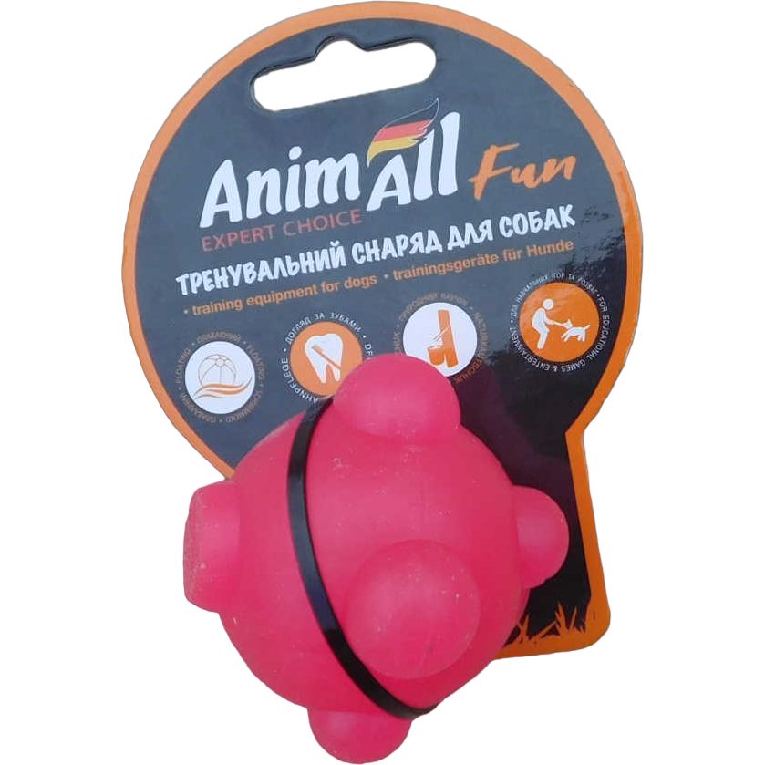 Фото - Игрушка для собаки AnimAll Іграшка для собак  Fun AGrizZzly Куля молекула коралова 5 см 