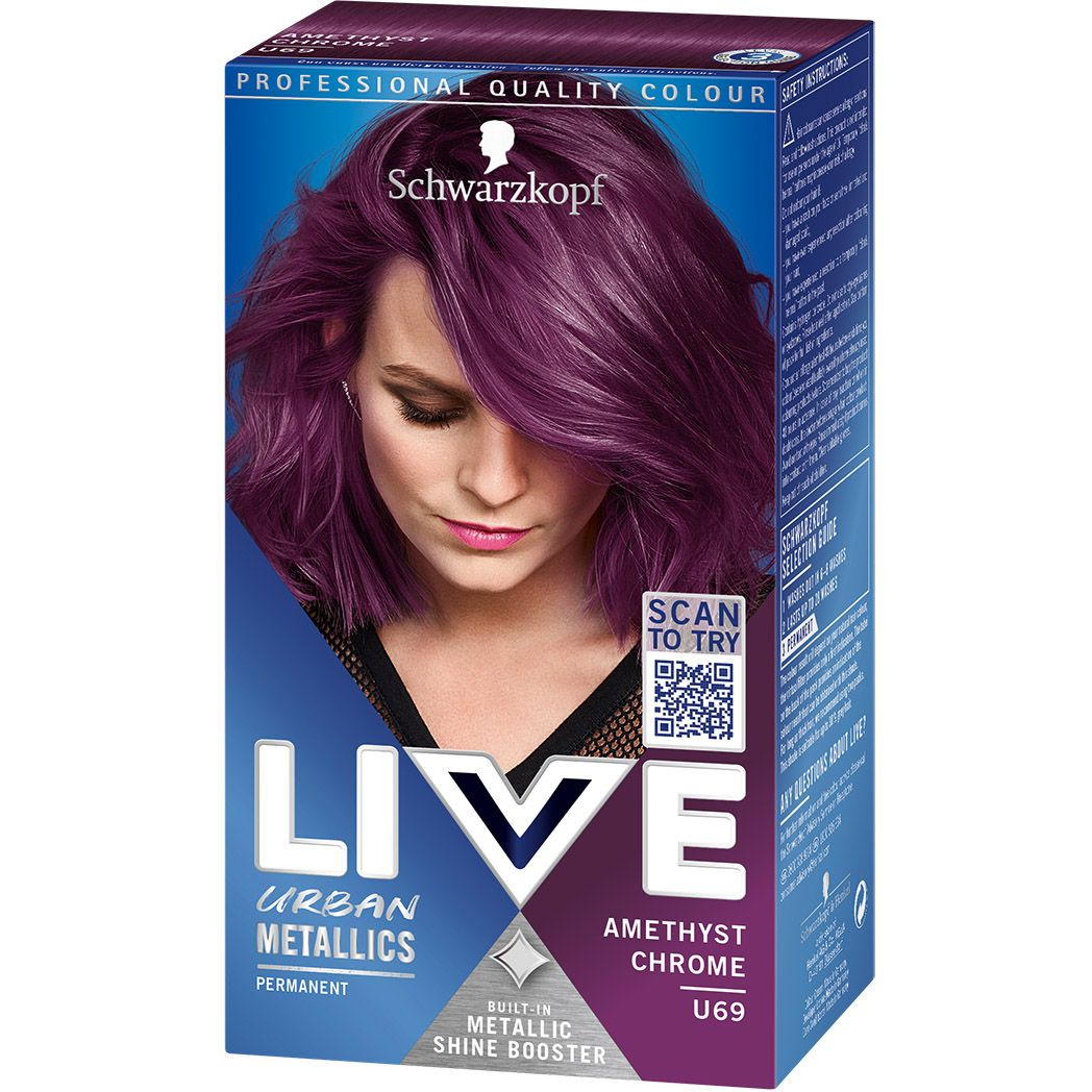 Краска для волос Schwarzkopf Live Urban Metallics U69 Amethyst Chrome - фото 1