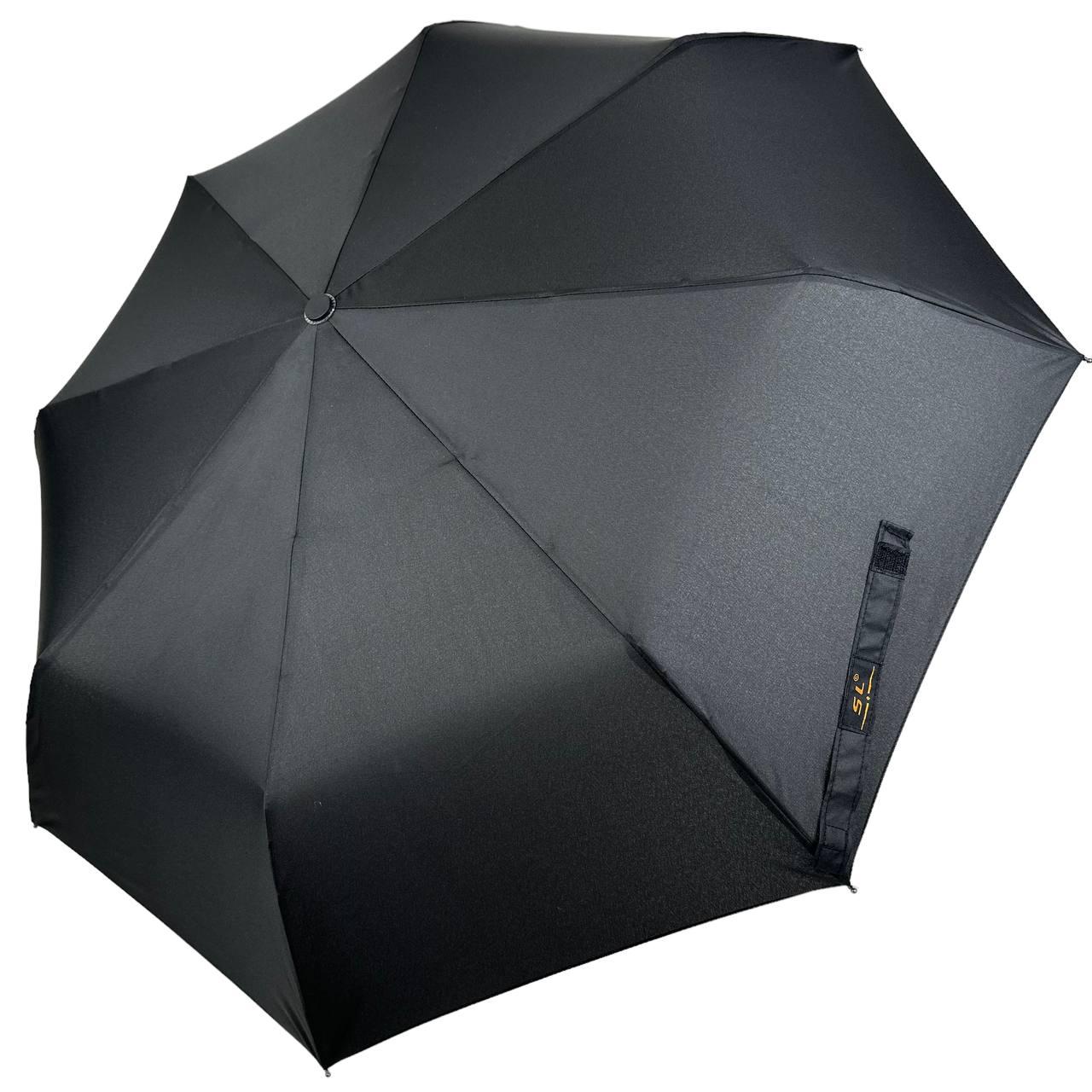 Чоловіча складана парасолька повний автомат Susino 96 см чорна - фото 6