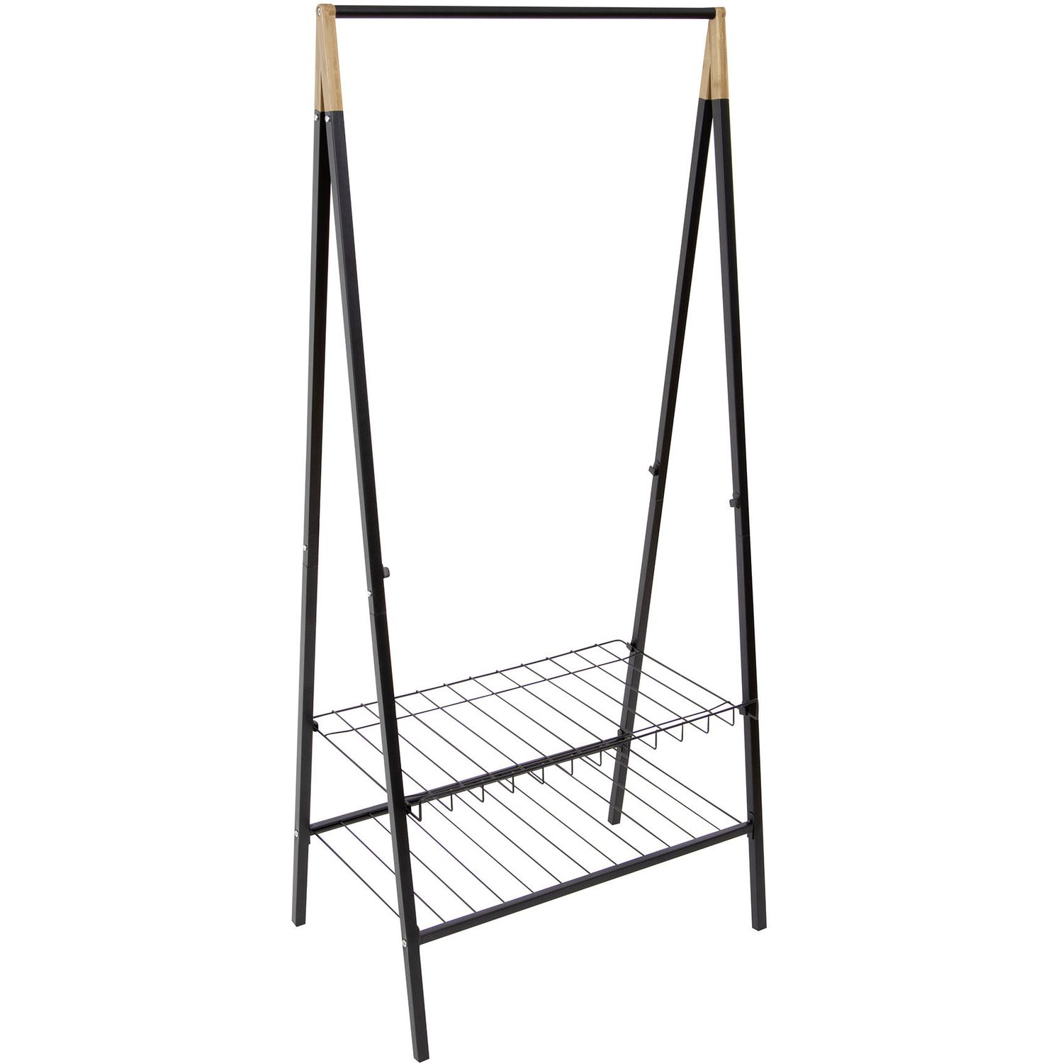 Вішалка-стійка для одягу Casa Si Garment Rack Bamboo Black (CS92308W04) - фото 1