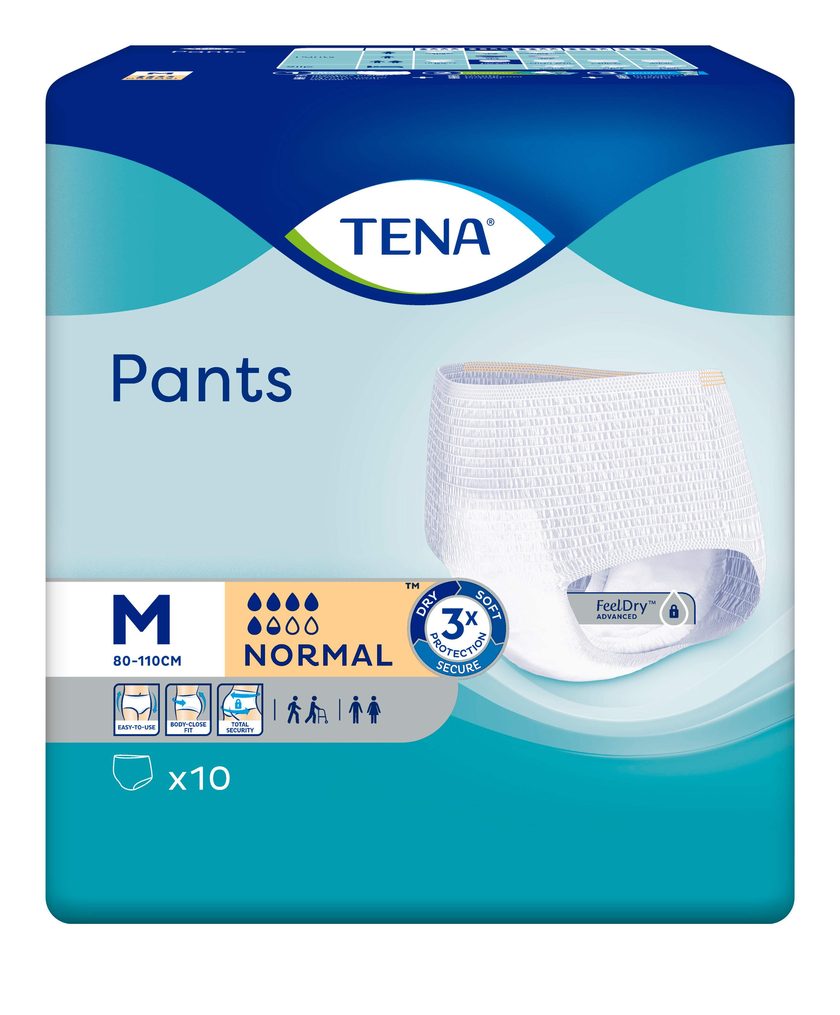 Трусы-подгузники для взрослых Tena Pants Normal Medium, 10 шт. - фото 2