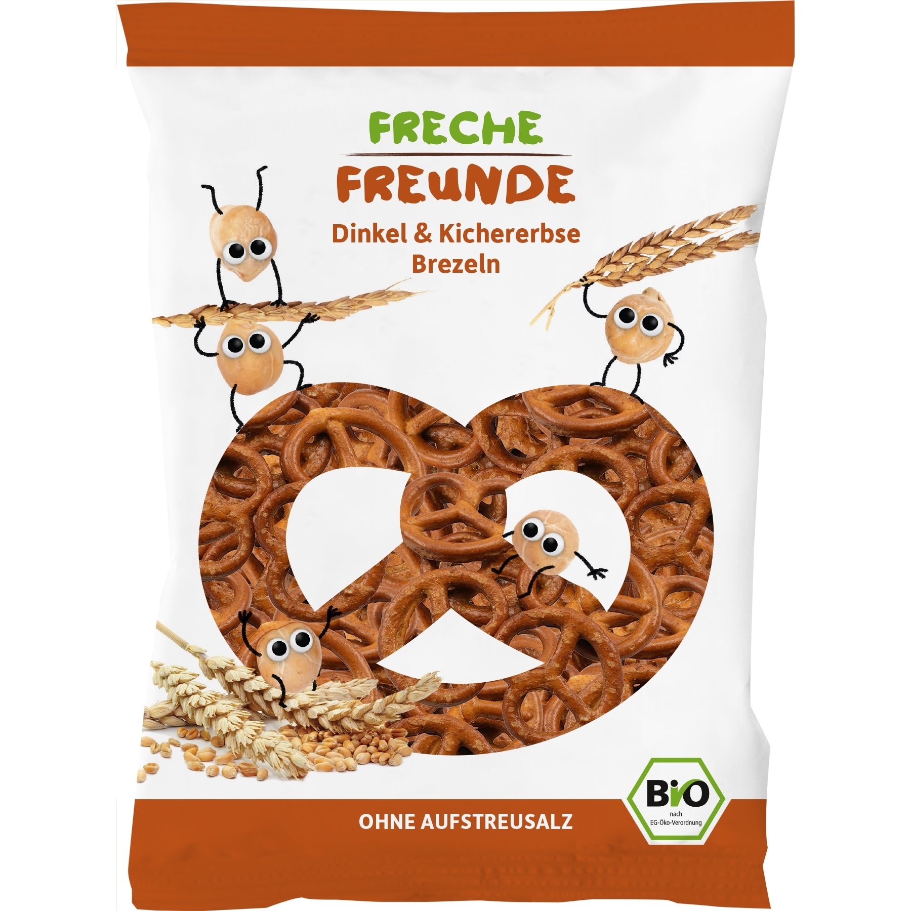 Органічні хрусткі крендельки Freche Freunde з нутом, 75 г (3029) - фото 1