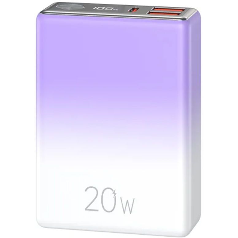 Повербанк Usams PD20W+QC 3.0 Nebula 10000 mah фіолетовий (1900-01-09) - фото 1