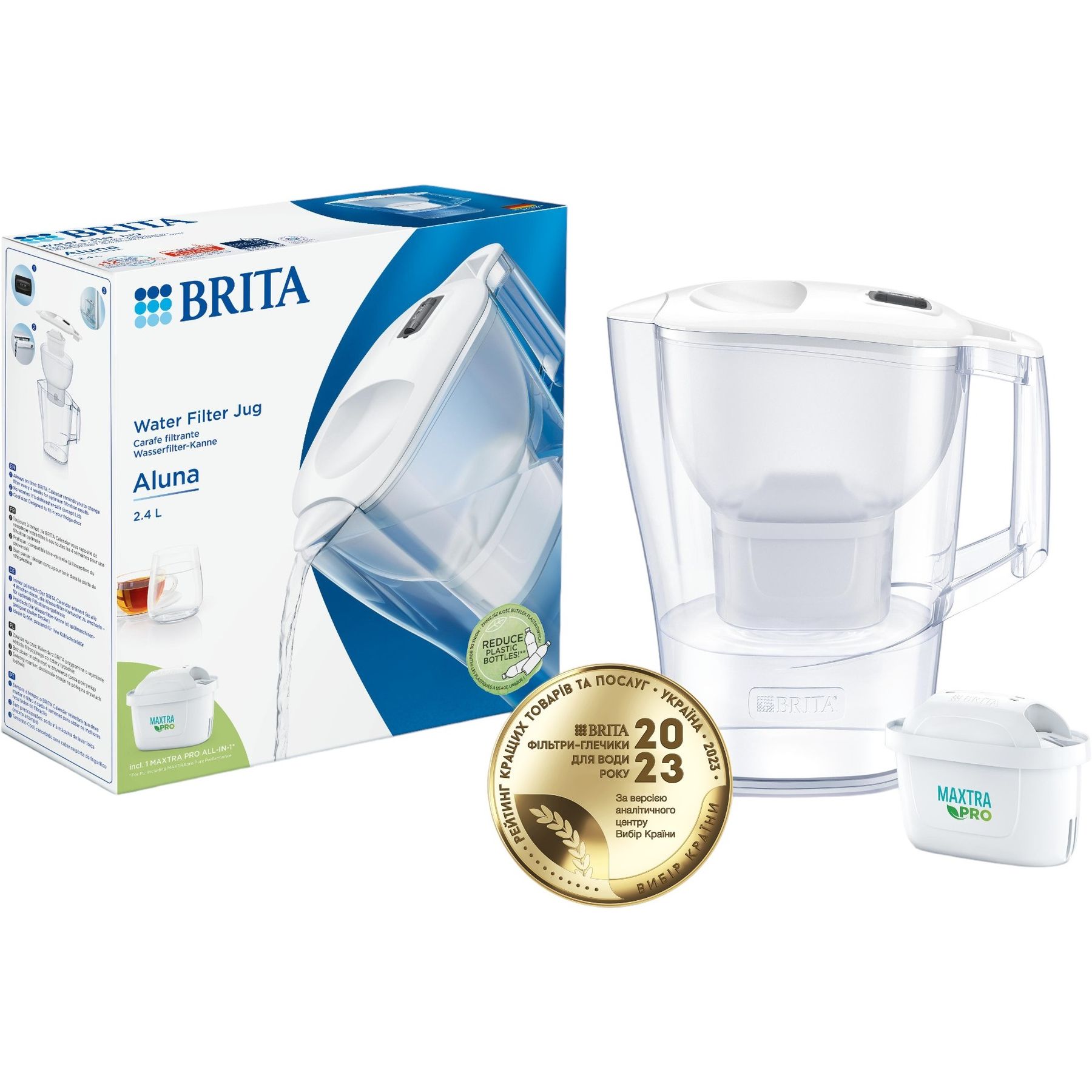 Фільтр-глечик Brita Aluna Memo MXpro білий 2.4 л (1052801) - фото 3