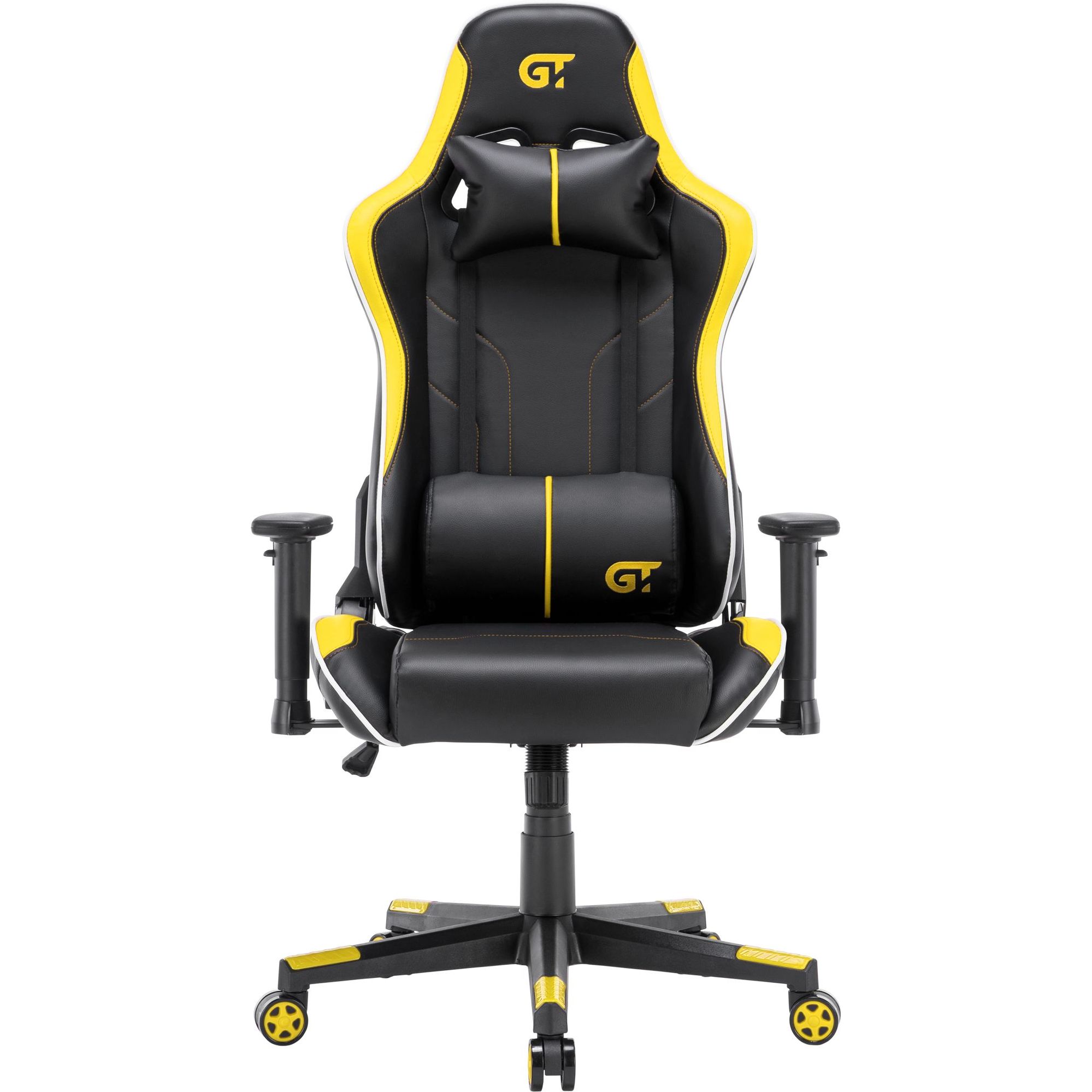 Геймерське крісло GT Racer чорне з жовтим (X-2528 Black/Yellow) - фото 1