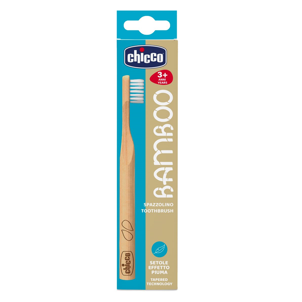 Дитяча зубна щітка Chicco бамбукова, блакитний, 3+ (10623.00.40) - фото 2
