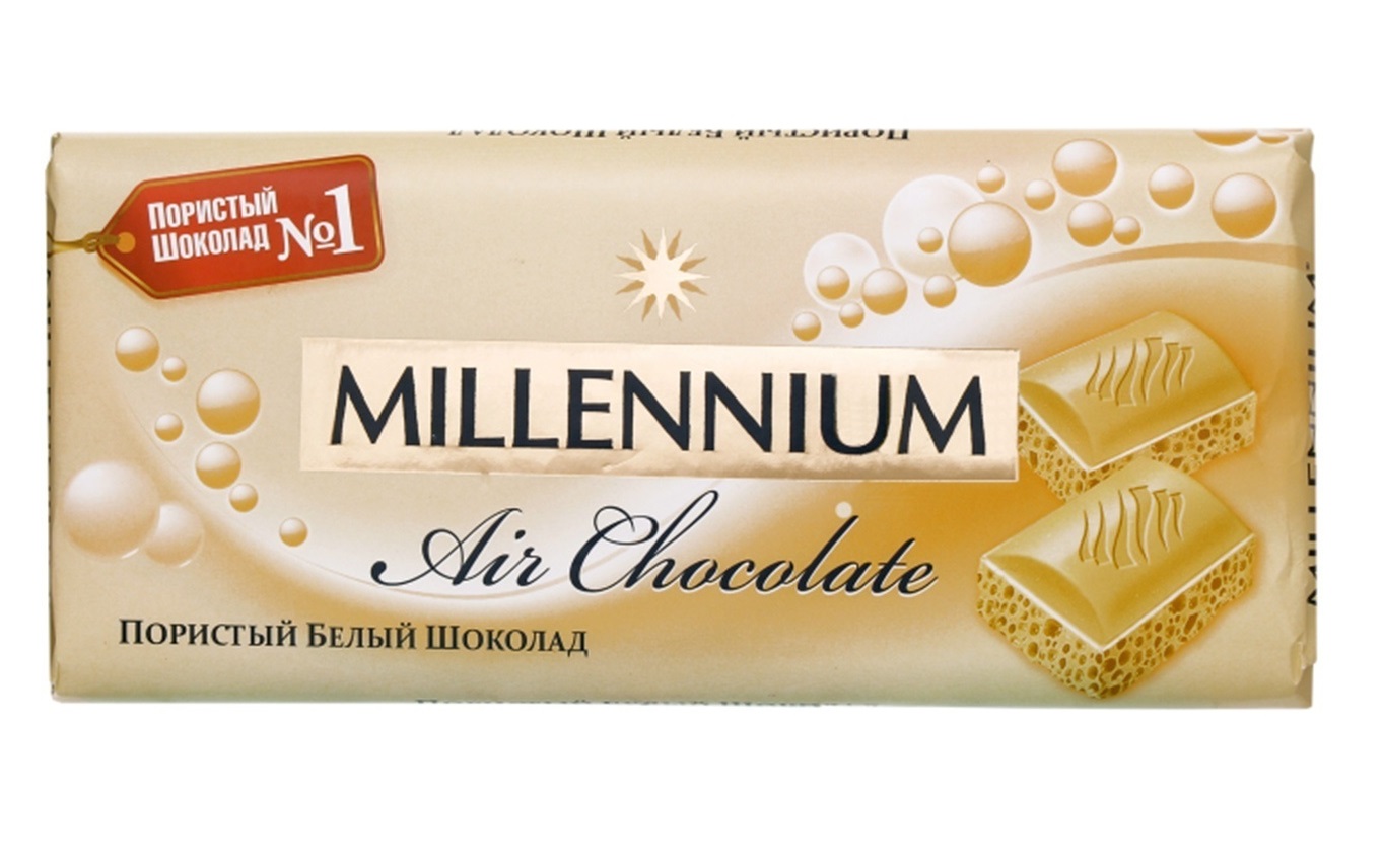 Білий пористий шоколад Millennium Premium, 90 г (621434) - фото 1