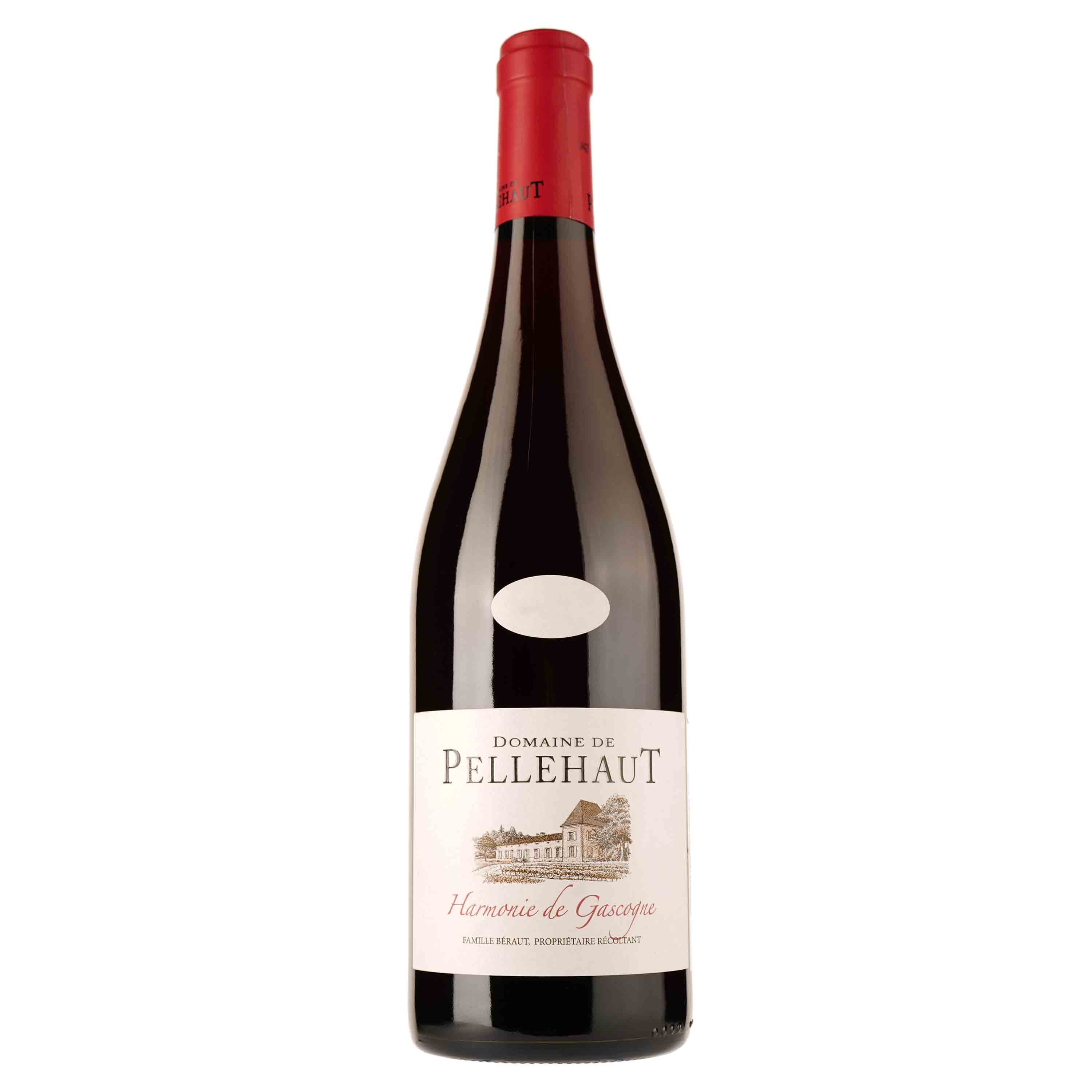 Вино Domaine de Pellehaut Harmonie Rouge Cotes de Gascogne 2022 IGP, красное, сухое, 0,75 л - фото 1