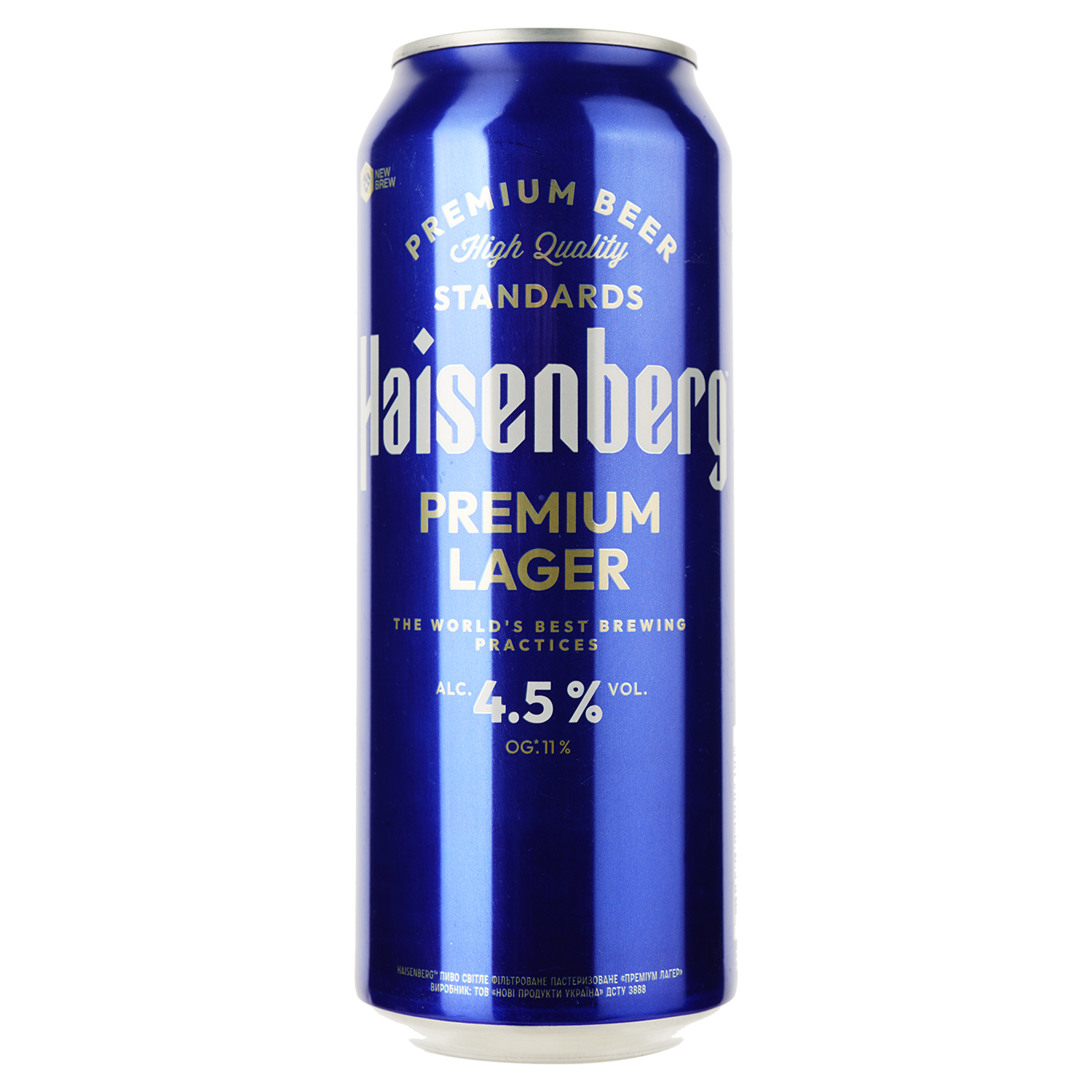 Пиво Haisenberg Premium Lager светлое 4.5% 0.5 л ж/б - фото 1