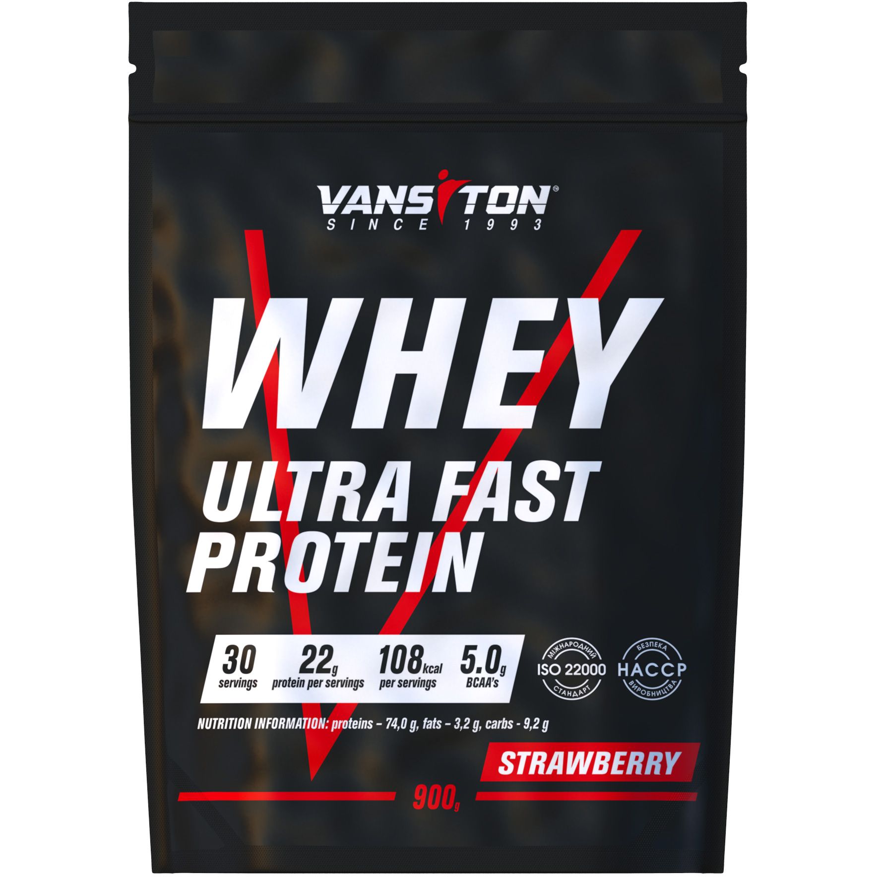 Протеїн Vansiton Ultra Pro Strawberry 900 г - фото 1