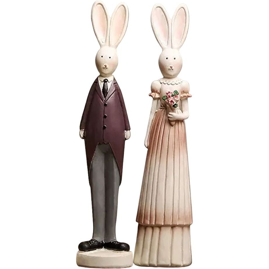 Набір статуеток декоративних МВМ My Home Кролики, різнокольоровий (DH-ST-01 COLOR) - фото 1