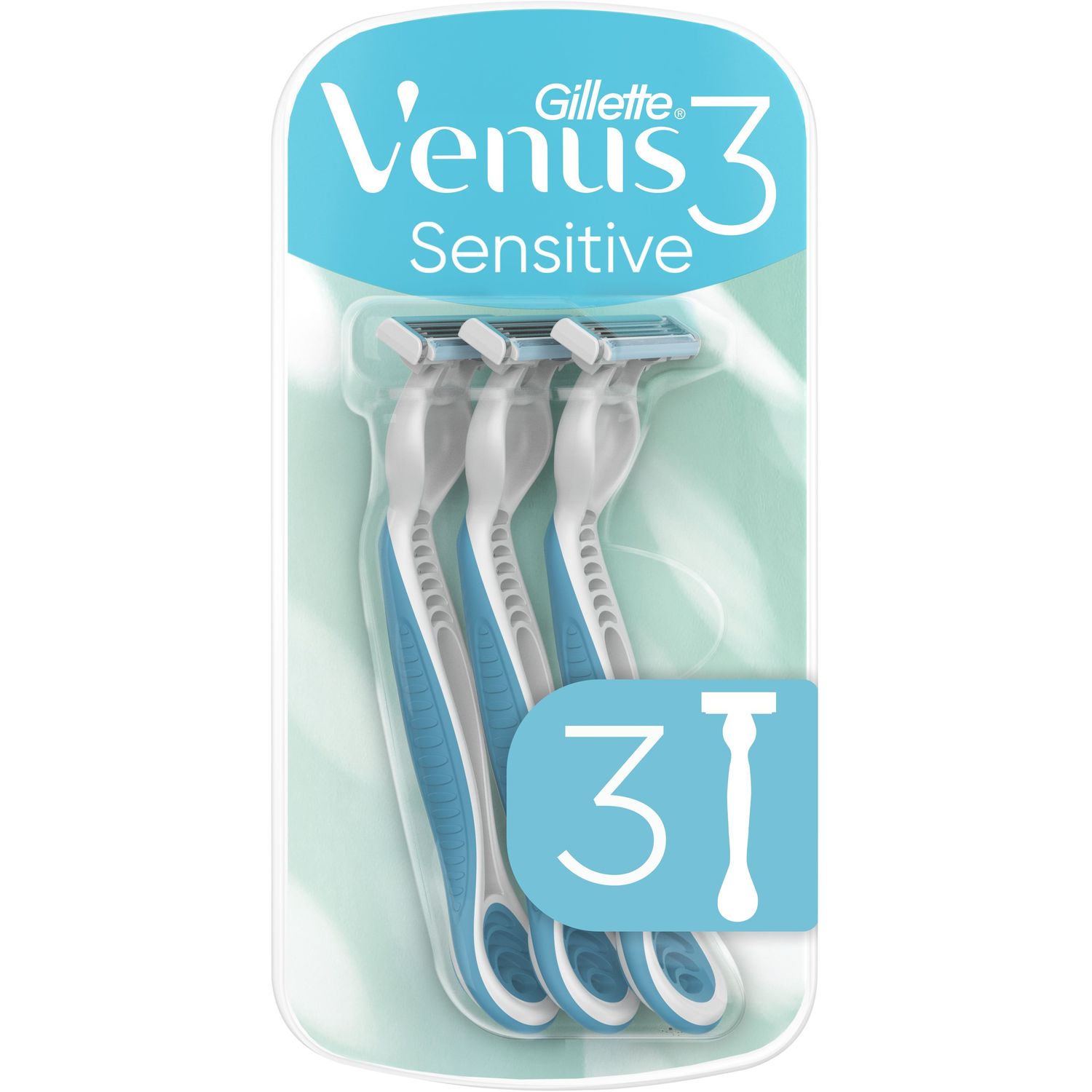 Станки для бритья одноразовые Gillette Venus Sensitive, 3 шт. - фото 1