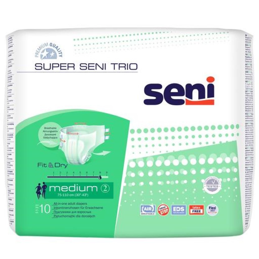 Подгузники для взрослых Seni Super Trio M 10 шт. - фото 1