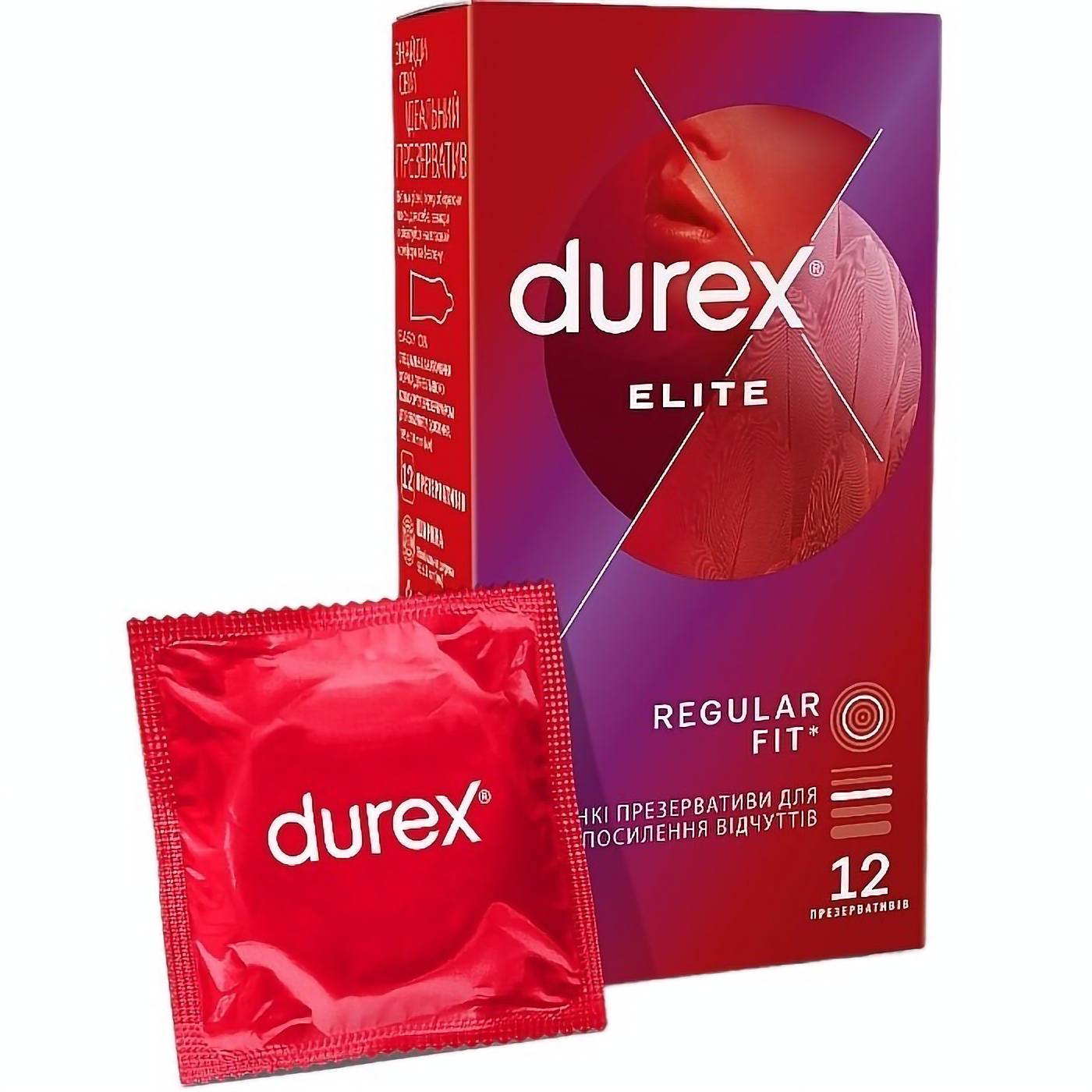 Презервативи латексні з силіконовою змазкою Durex Elite, тонкі, 12 шт. (8157121) - фото 1