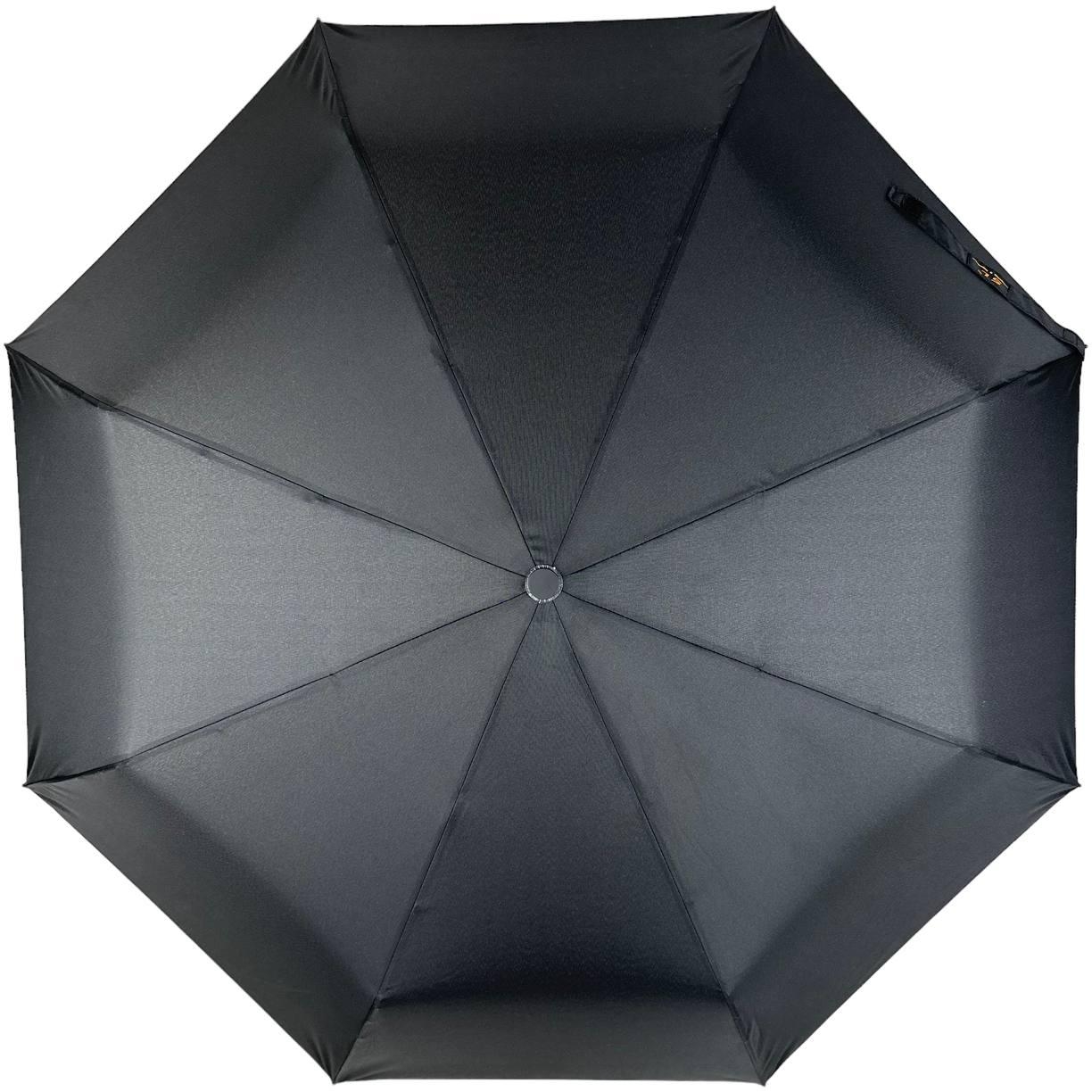 Чоловіча складана парасолька повний автомат Susino 96 см чорна - фото 1