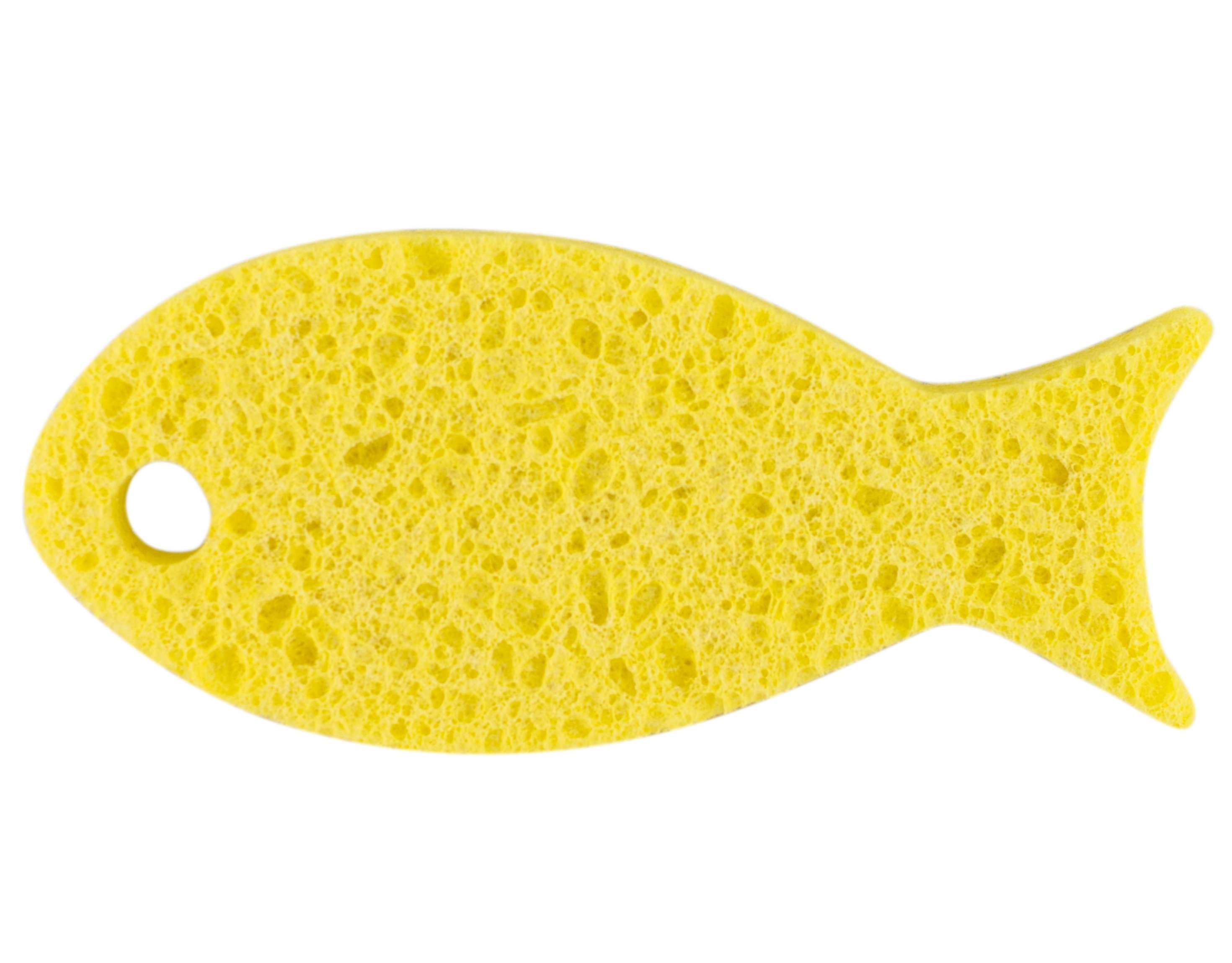 Губка для купания Baby Team Рыбка, желтый (7407) - фото 2