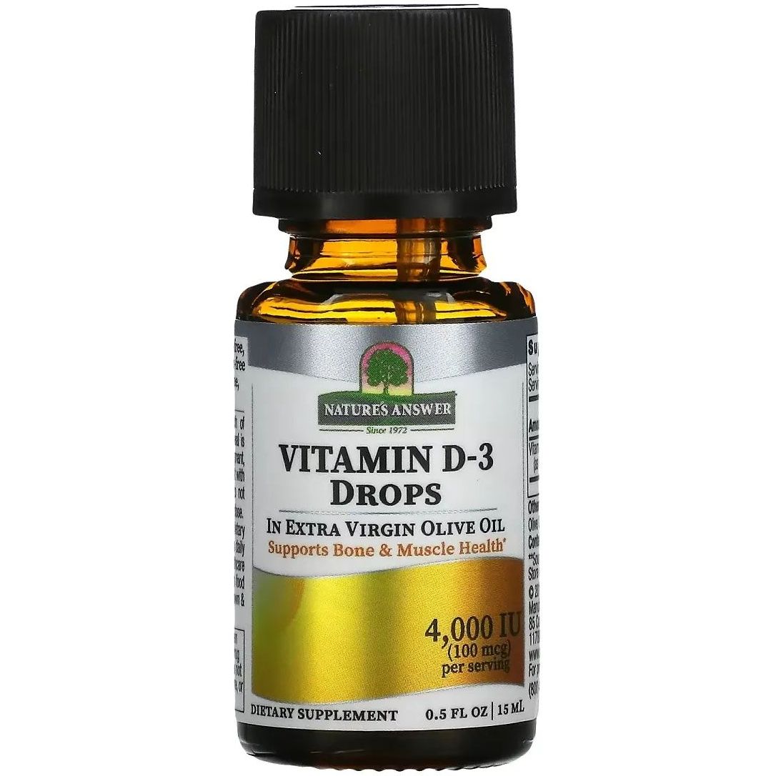 Вітамін D3 Nature's Answer Vitamin D-3 Drops 4000 МО 15 мл - фото 1