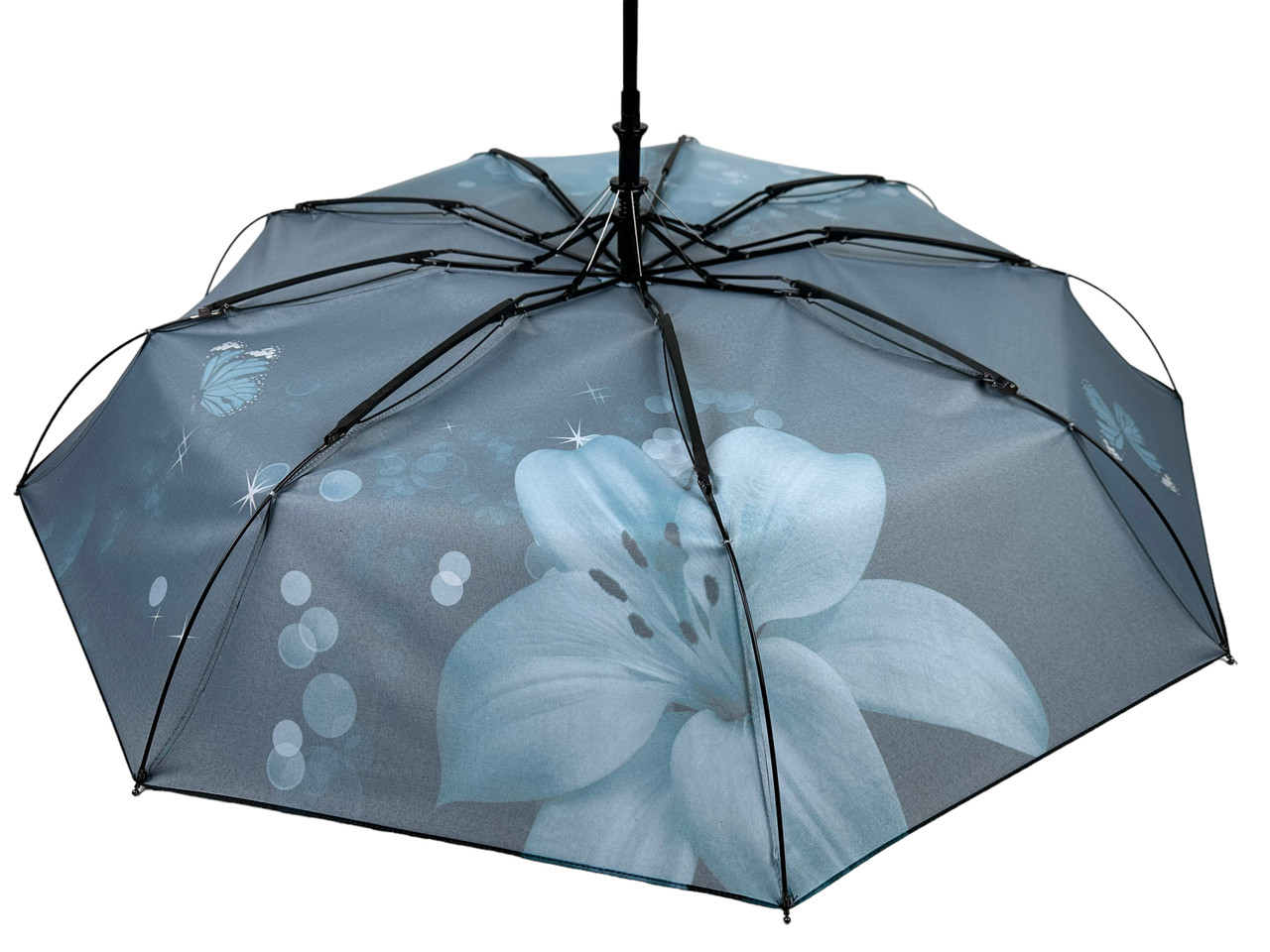 Женский складной зонтик полуавтомат Susino 101 см бирюзовый - фото 7