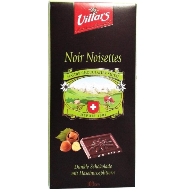 Шоколад чорний Villars з лісовими горіхами, 100 г (437333) - фото 1