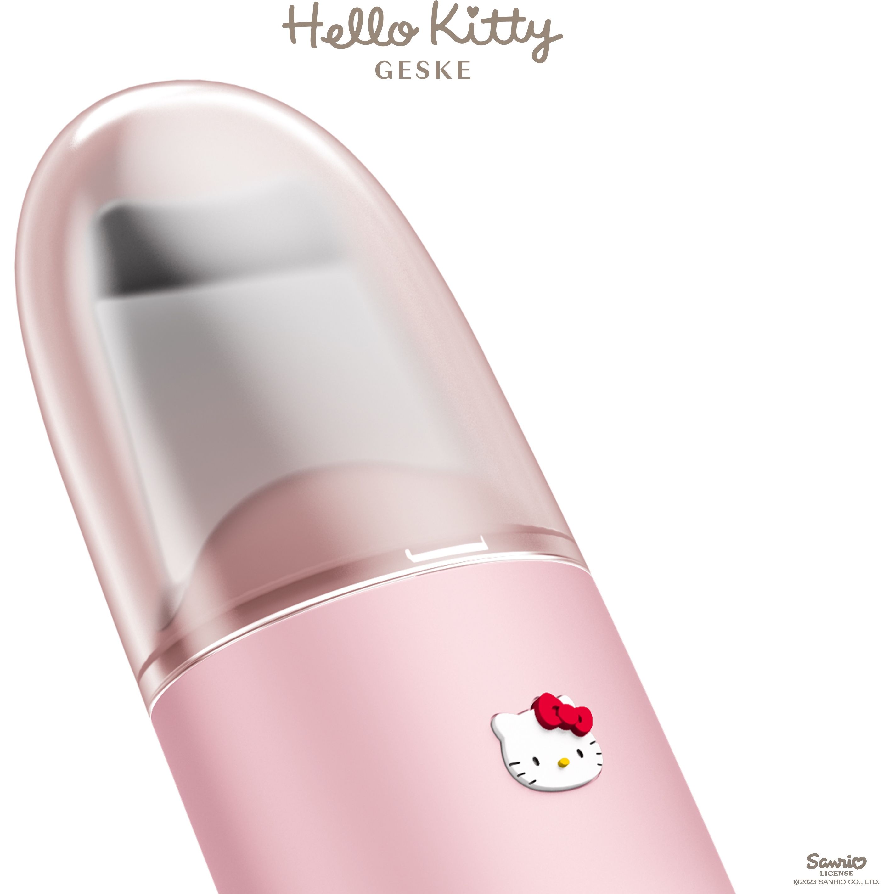 Микротоковый скрабер для кожи и устранения черных точек GESKE MicroCurrent Skin Scrubber & Blackhead Remover 9 в 1 Hello Kitty розовый - фото 4