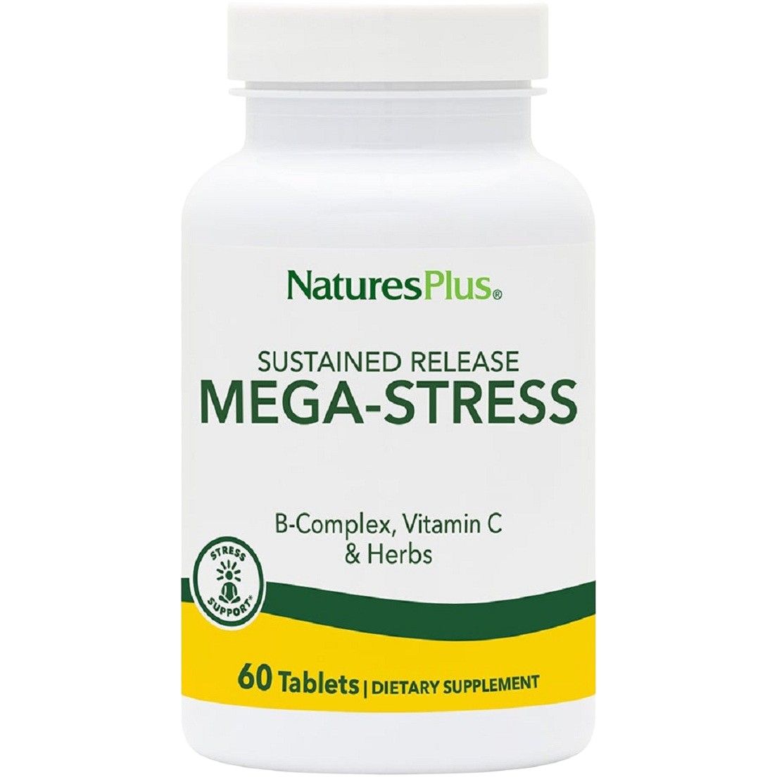 Комплекс Nature's Plus Mega-Stress для преодоления стресса и поддержания энергии 60 таблеток (NTP1260) - фото 1