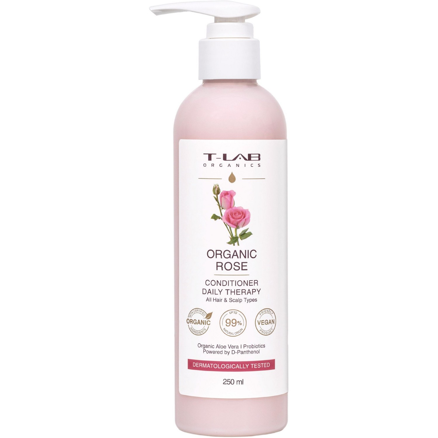 Кондиционер T-LAB Organics Organic Rose Daily Therapy для ухода за любым типом волос, 250 мл - фото 1