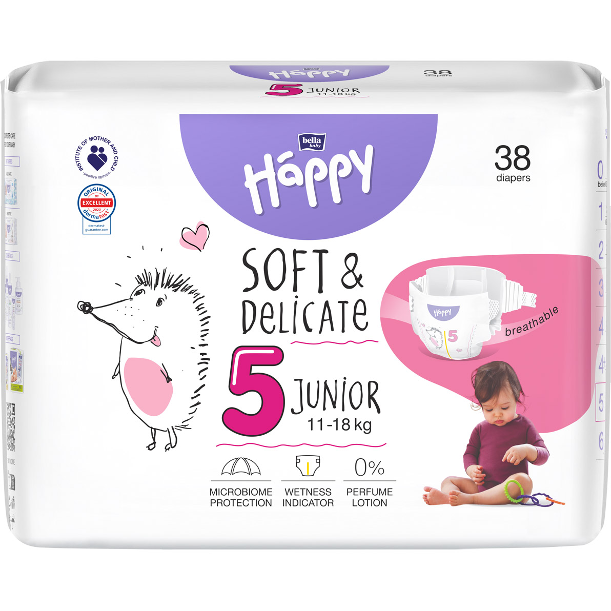 Підгузки дитячі одноразові Bella Baby Happy Junior 5 (11-18 кг) 38 шт. - фото 1