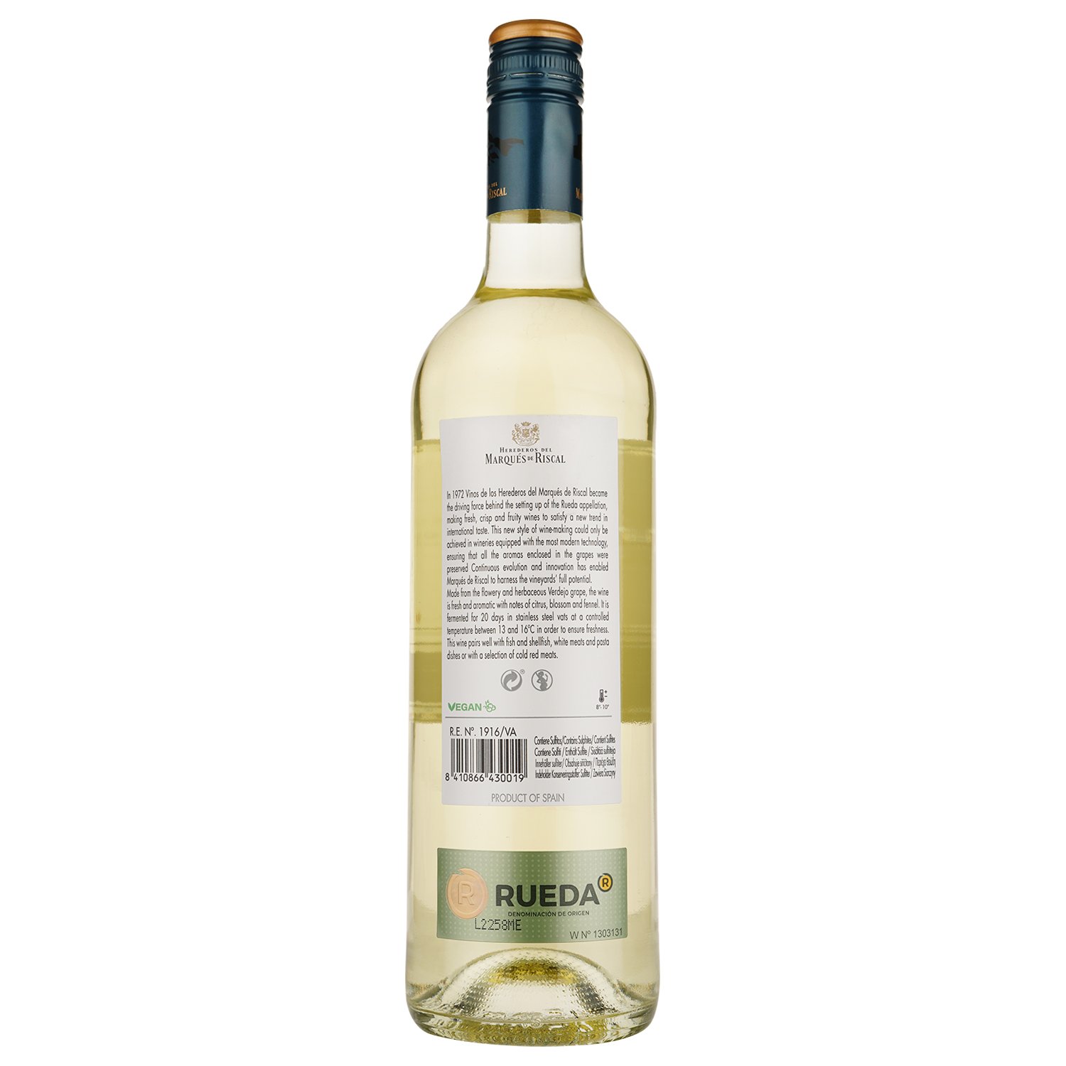 Вино Marques de Riscal Rueda, біле, сухе, 13,5%, 0,75 л (7701) - фото 2