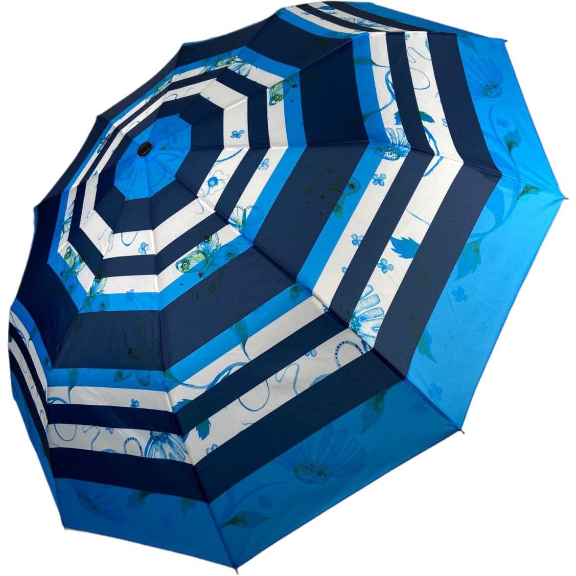 Женский складной зонтик полуавтомат S&L 100 см голубая - фото 1