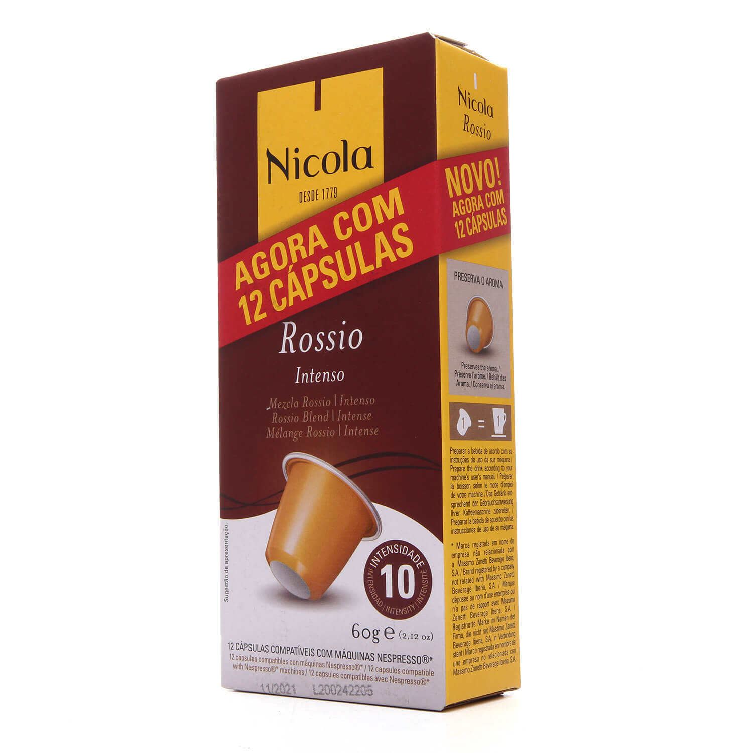 Кава мелена Nicola Rossio в капсулах, 60 г (826033) - фото 1