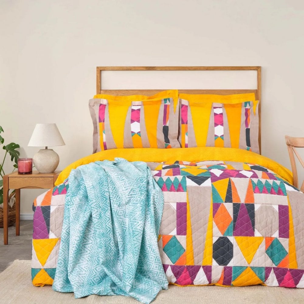 Комплект постельного белья Karaca Home Vitali mor Summer Set, евростандарт, разноцветный, 5 предметов (svt-2000022306256) - фото 1