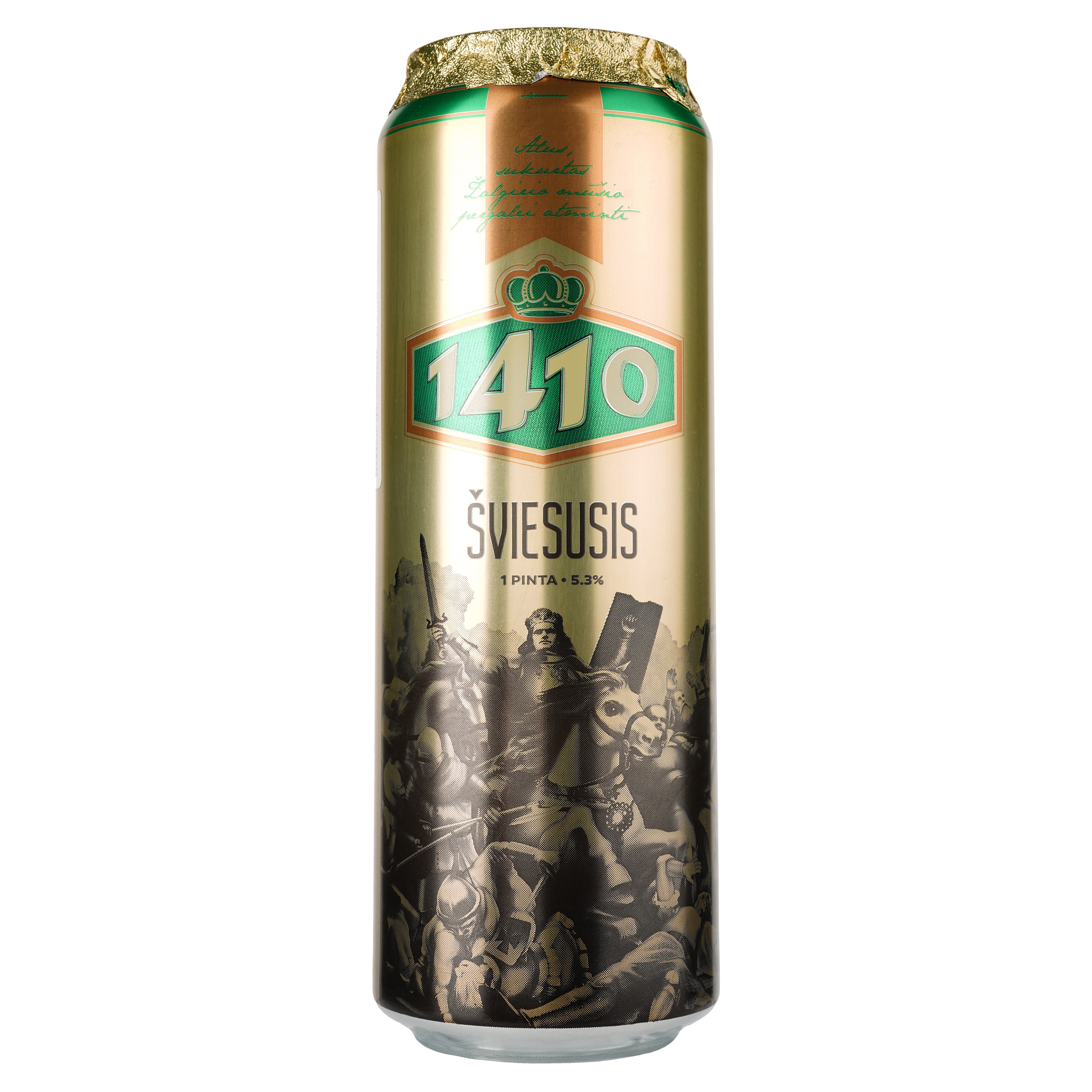 Пиво Volfas Engelman 1410 светлое, 5.3%, ж/б, 0.568 л - фото 1