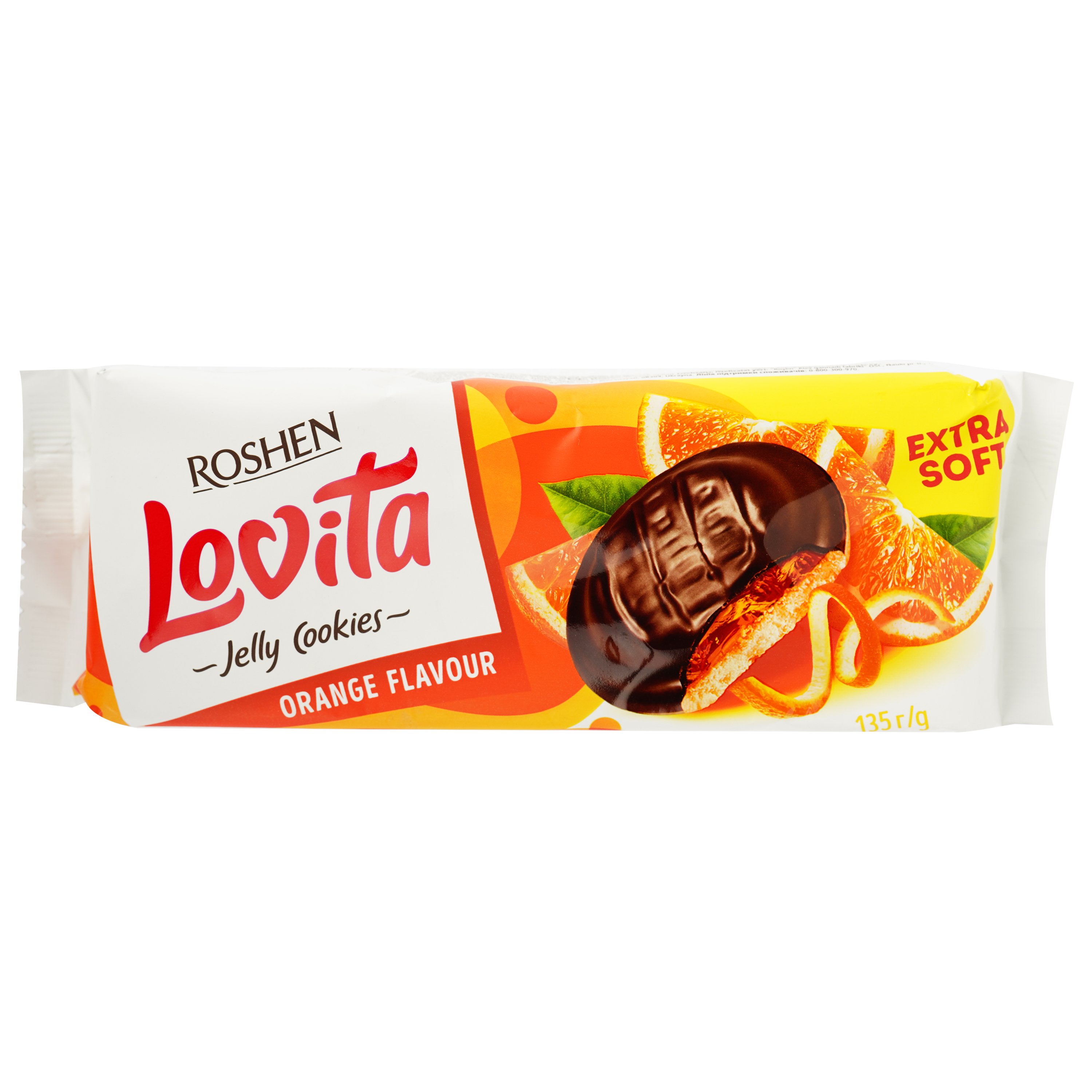 Печиво Roshen Lovita Jelly Cookies зі смаком апельсина 135 г (881140) - фото 1