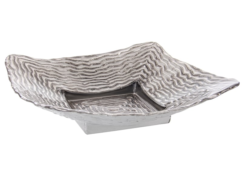 Декоративна тарілка Lefard Салатник Вейв, 30х30 см, сірий (39-6070) - фото 1